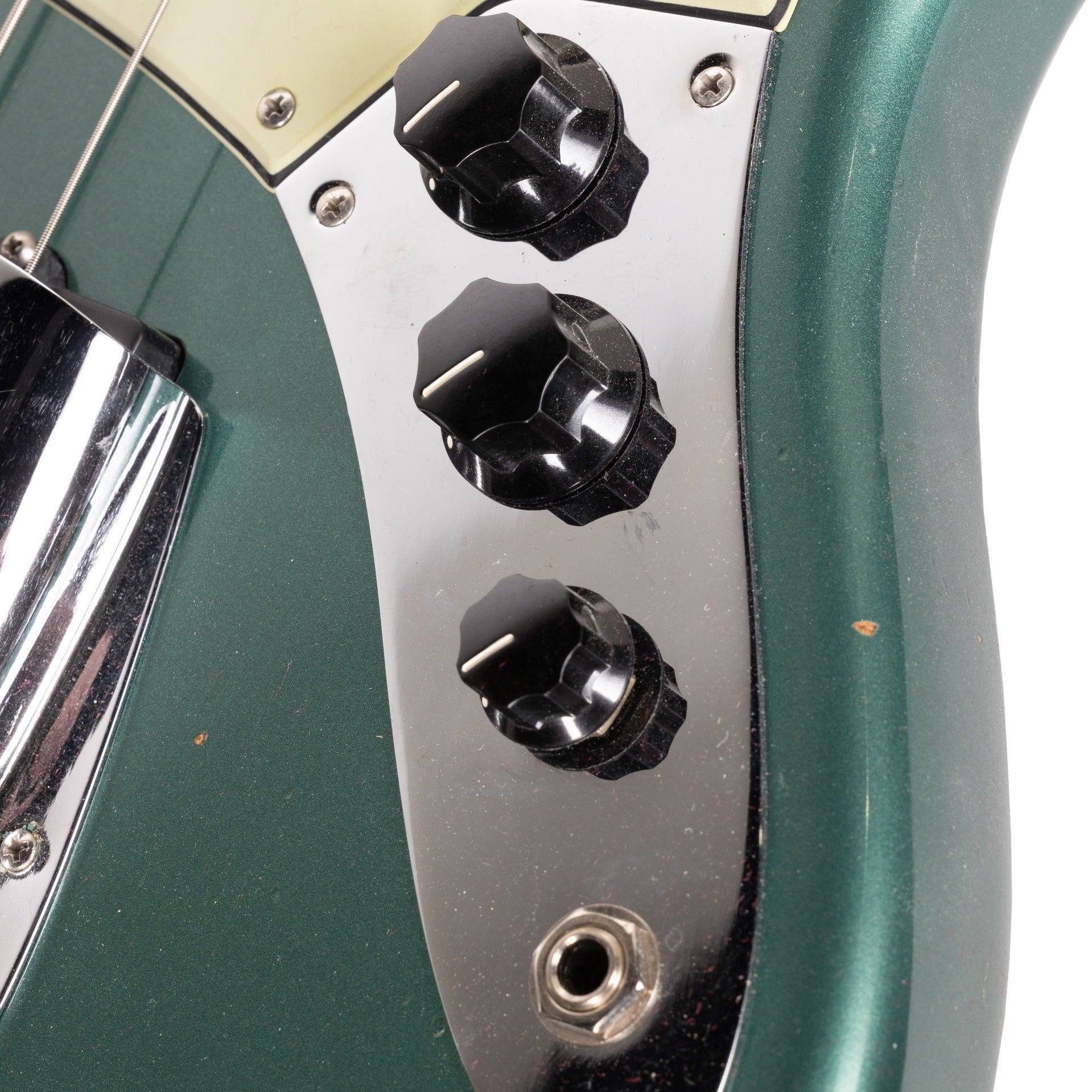 Fender Custom Shop 64 Jazz Bass Guitar Relic - Sherwood Green Metallic