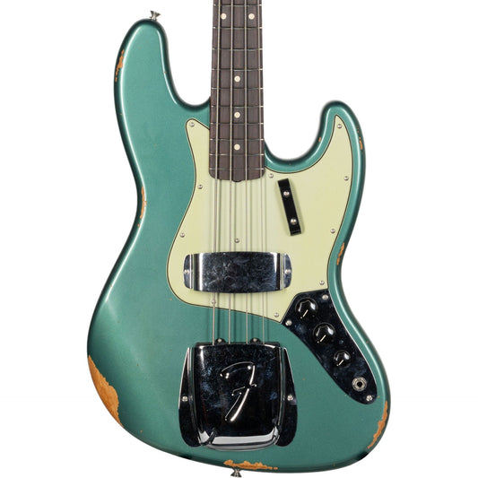 Fender Custom Shop 64 Jazz Bass Guitar Relic - Sherwood Green Metallic