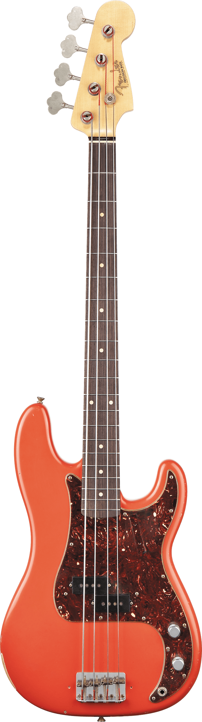 Fender Pino Palladino Signature Precision Bass, Rosewood Fingerboard, Fiesta Red over Desert Sand