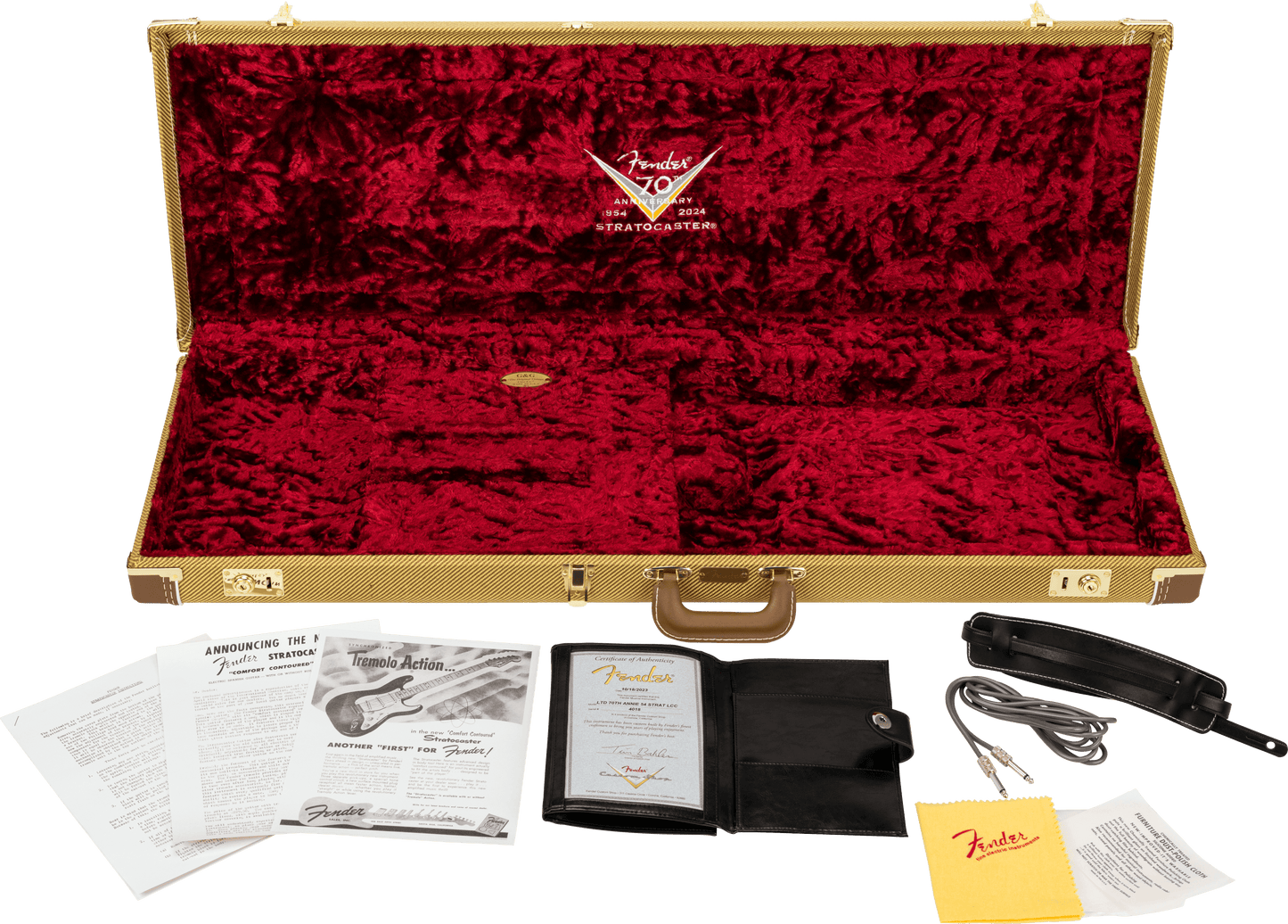 Fender Limited Edition 70th Anniversary 1954 Stratocaster NOS, 1-Piece Quartersawn Maple Neck Fingerboard, Wide-Fade 2-Color Sunburst