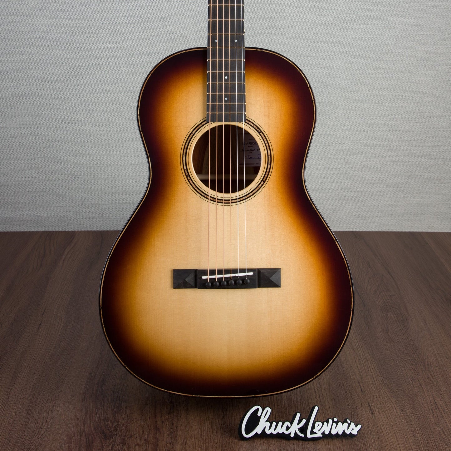 Bedell Revolution Parlor Size Guitar - Cocobolo and AD Spruce - Amber Burst - CHUCKSCLUSIVE - #1222002