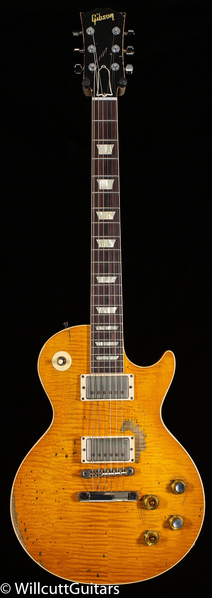 Gibson Custom Shop 1959 Les Paul Standard Kirk Hammett "Greeny" Murphy Lab Replica Aged Sunburst (142)