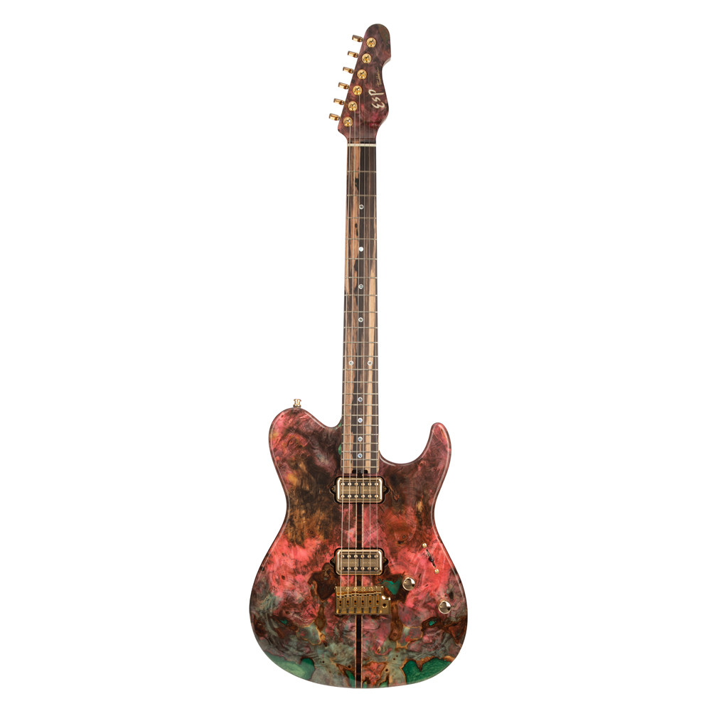 ESP Exhibition Limited Throbber CTM FL Electric Guitar - Natural Amorous Brown