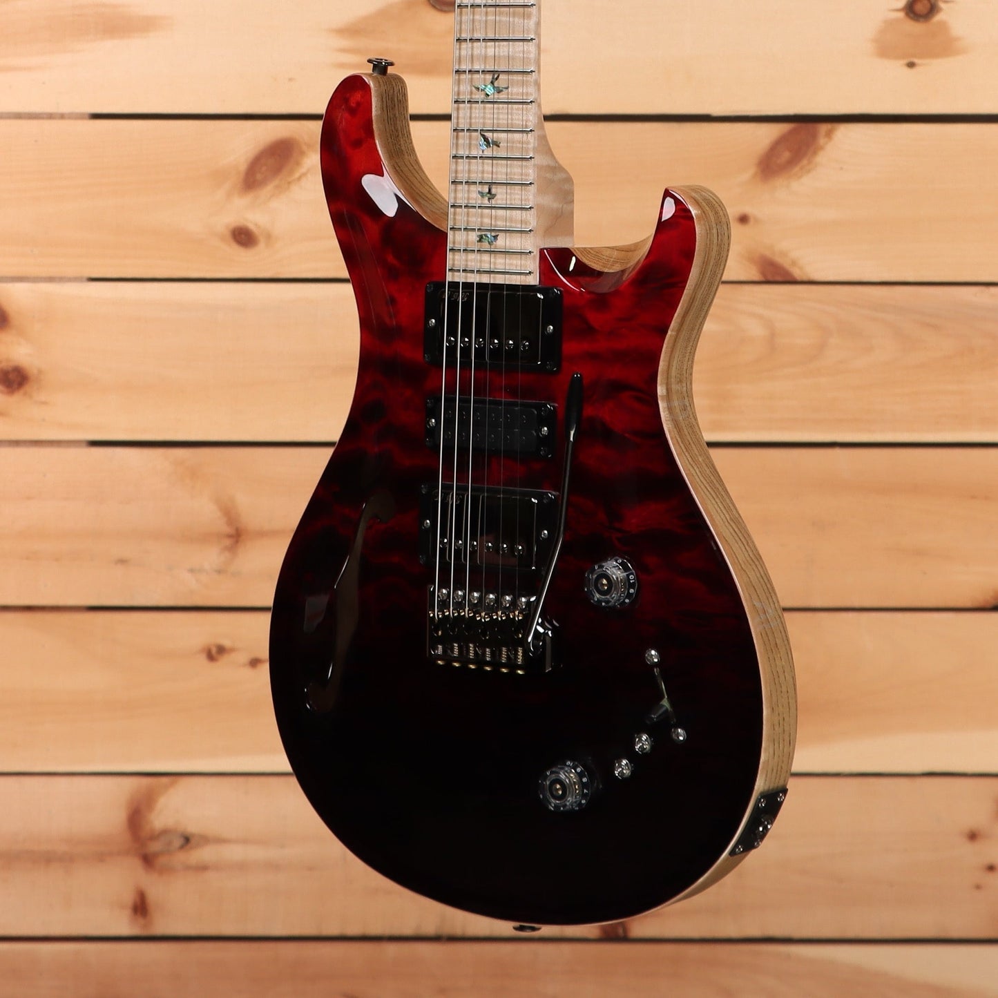 Paul Reed Smith Special Semi-Hollow Wood Library - Fire Red to Grey Black Fade