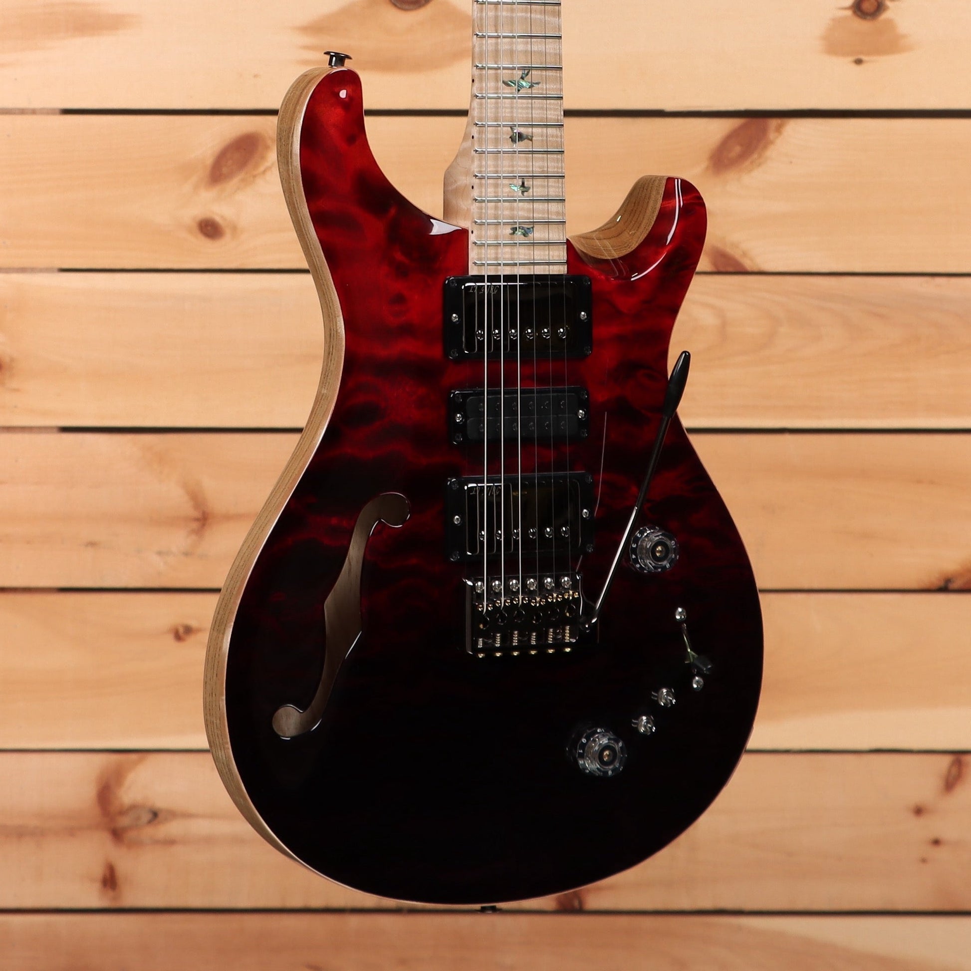Paul Reed Smith Special Semi-Hollow Wood Library - Fire Red to Grey Black Fade