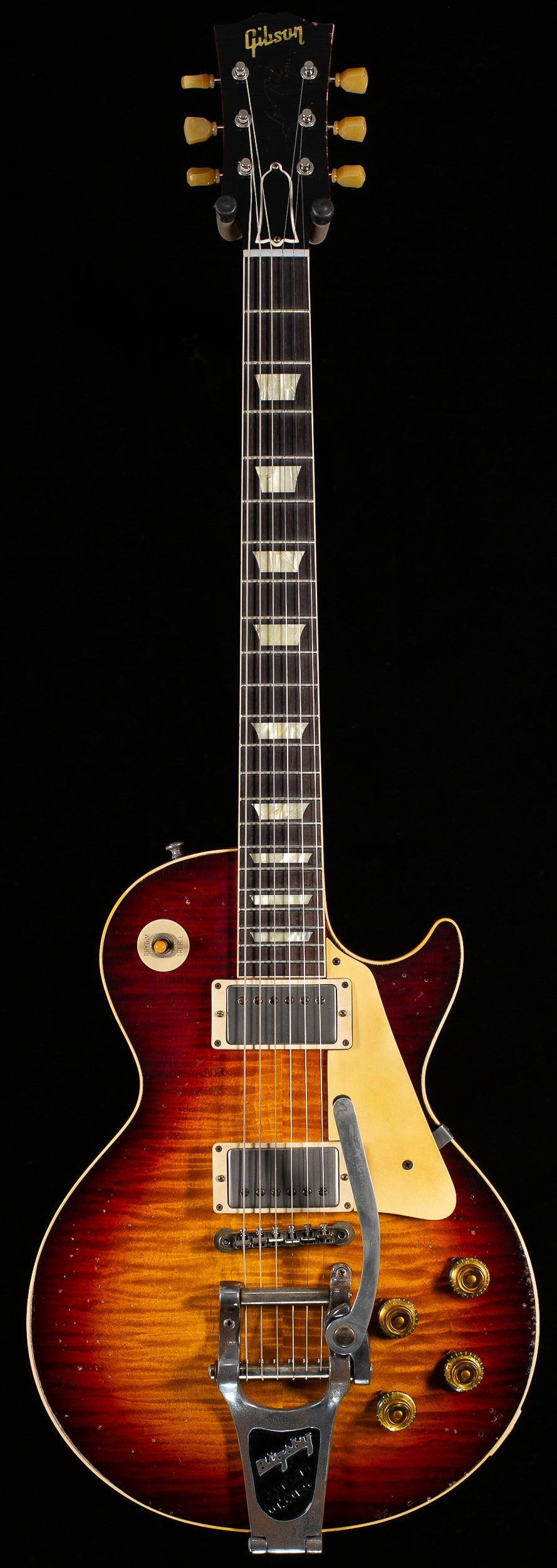 Gibson Custom Shop 1959 Les Paul Standard Brazilian Rosewood Tom's Tri-Burst Bigsby Murphy Lab Aged (065)
