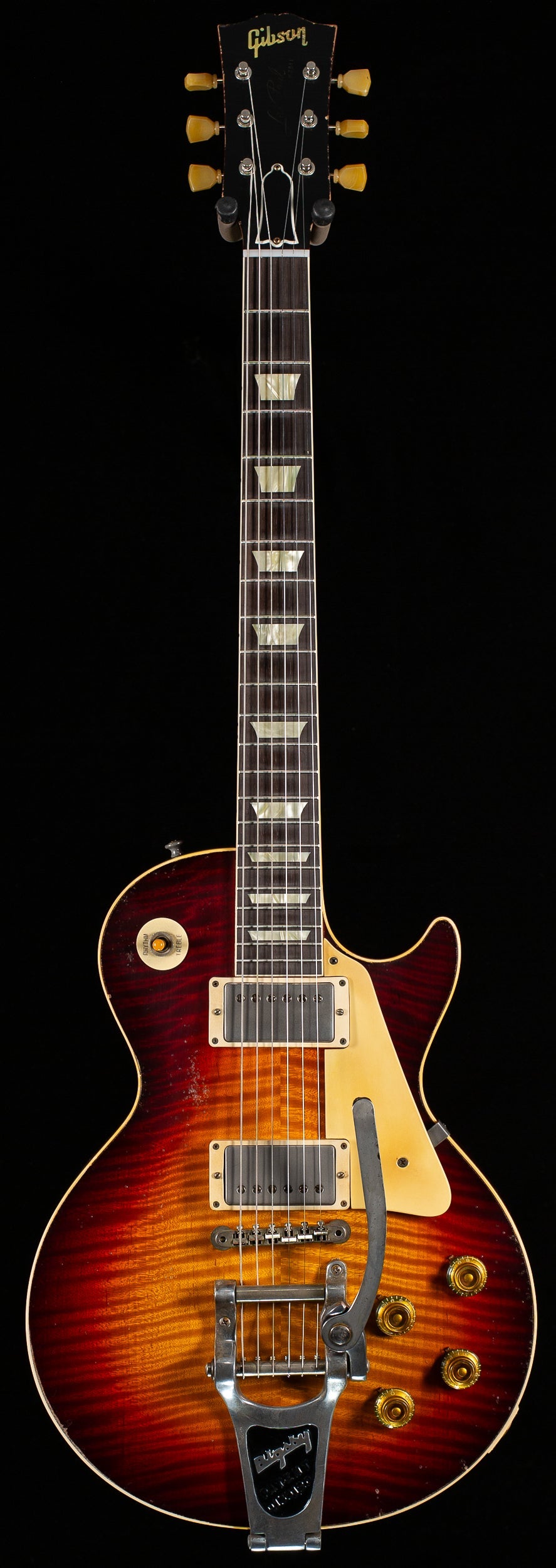 Gibson Custom Shop 1959 Les Paul Standard Brazilian Rosewood Tom's Tri-Burst Murphy Lab Aged Bigsby (087)