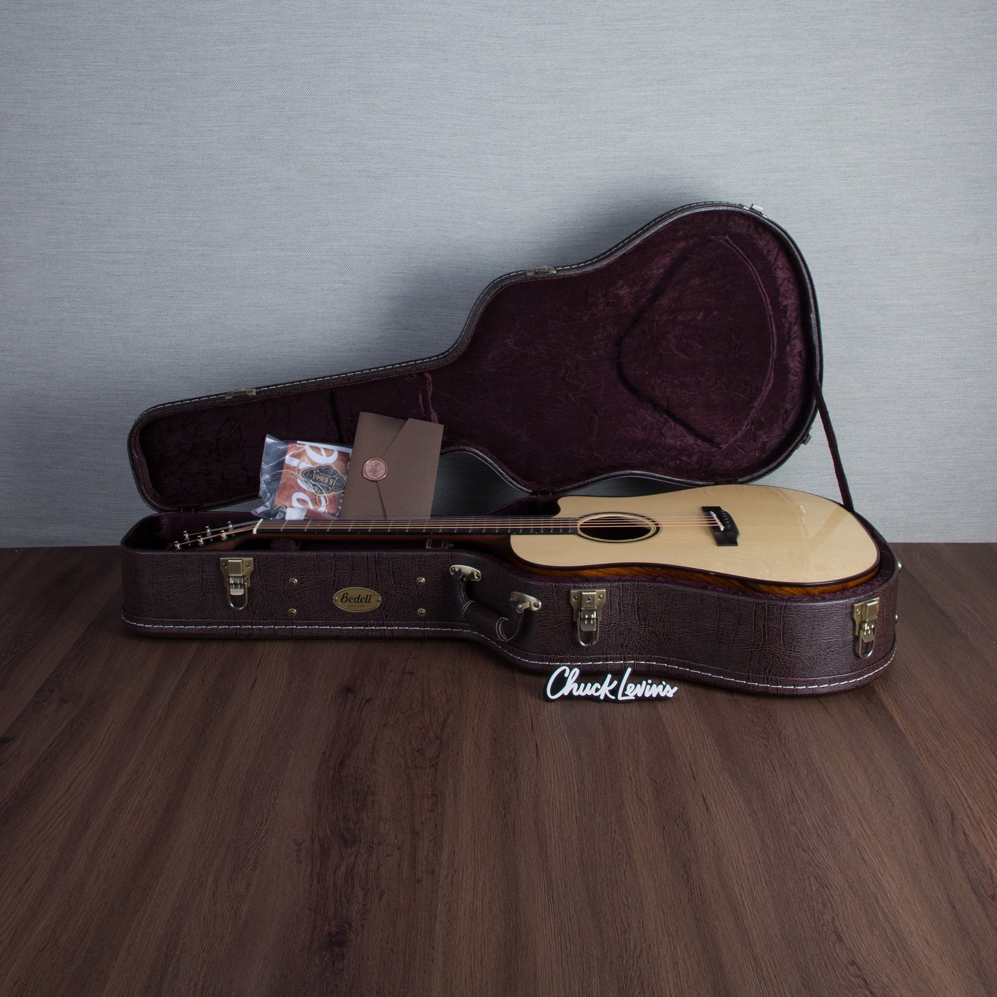 Bedell Limited Edition Dreadnought Cutaway Acoustic Electric Guitar - Cocobolo and Adirondack Spruce - Natural