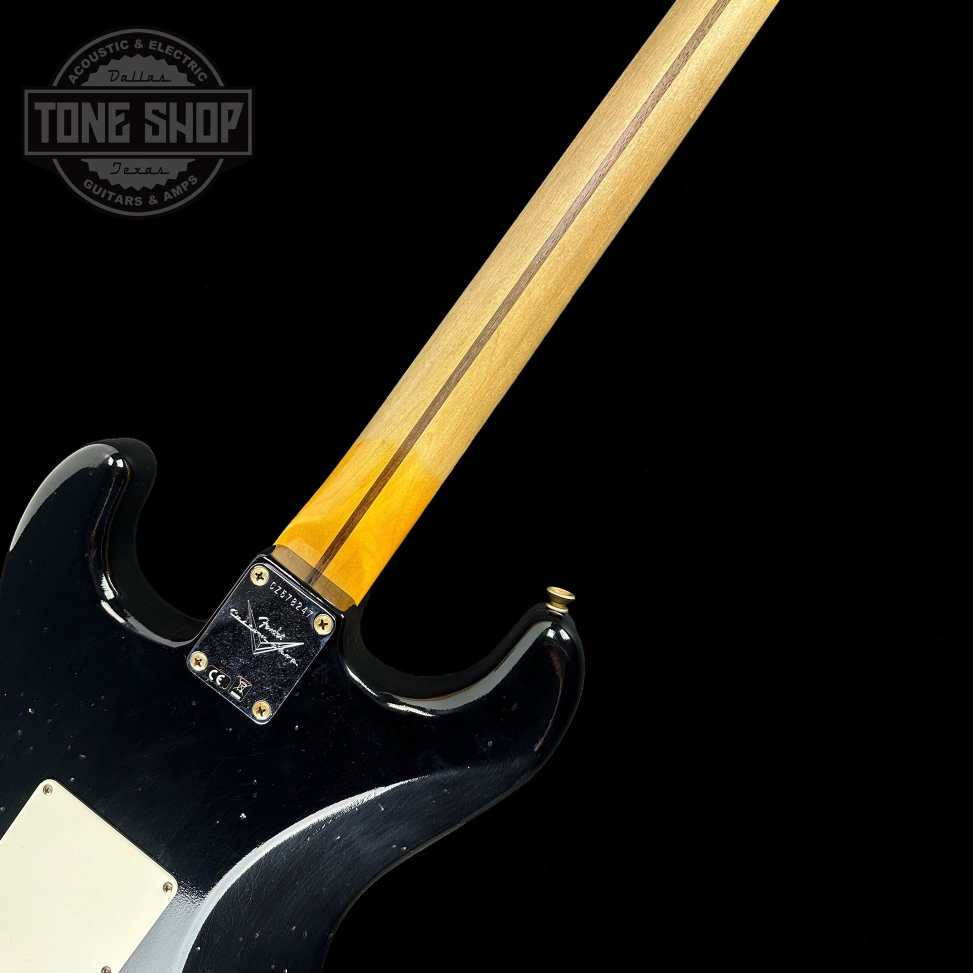 Fender Custom Shop 1956 Stratocaster Journeyman Relic Maple Neck Aged Black w/case CZ578247