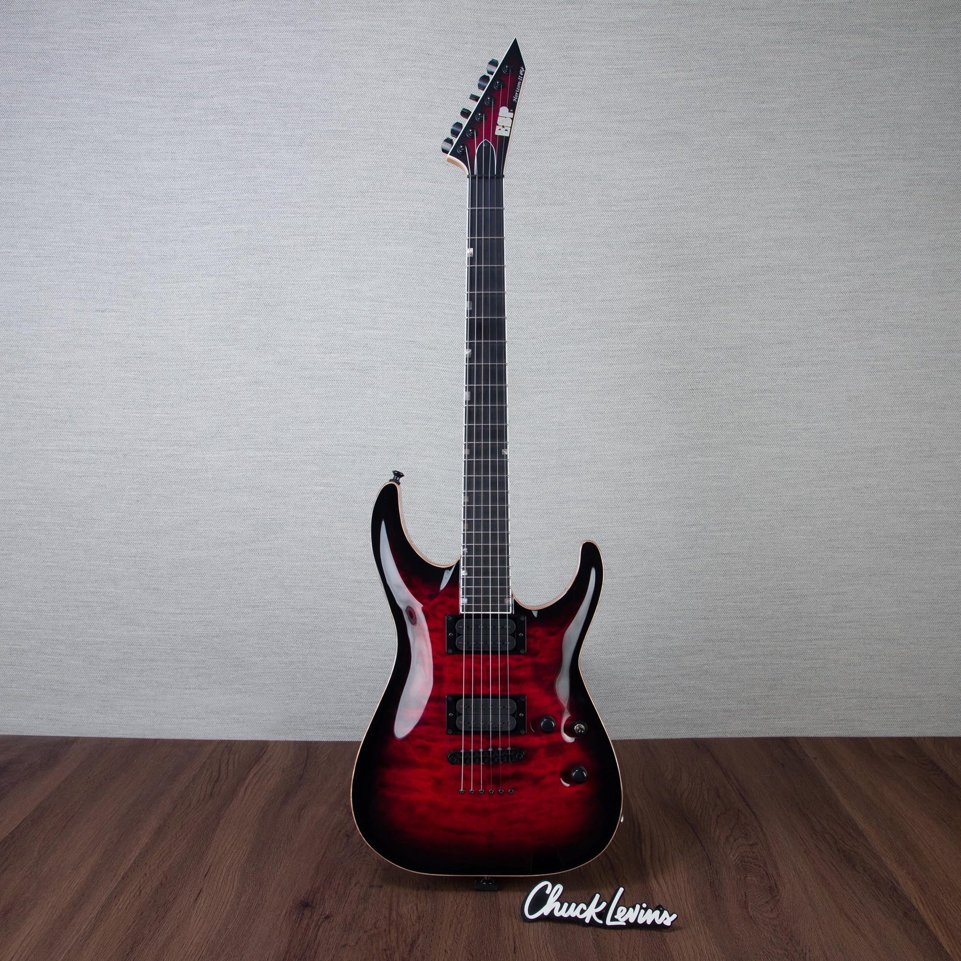 ESP USA Horizon-II QM Electric Guitar - Black Cherry Sunburst - #US25055