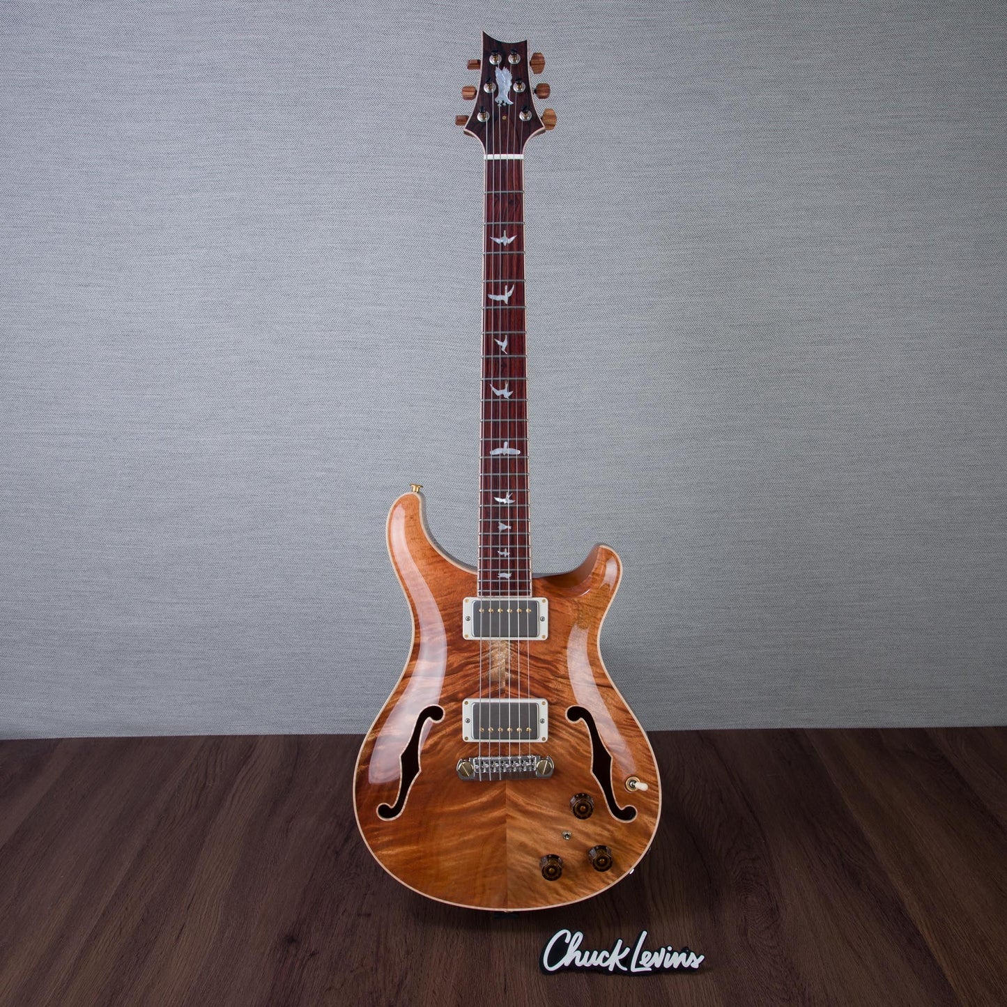 PRS Private Stock Hollowbody I Piezo Mahogany/Koa Hollowbody Electric Guitar - #0408926