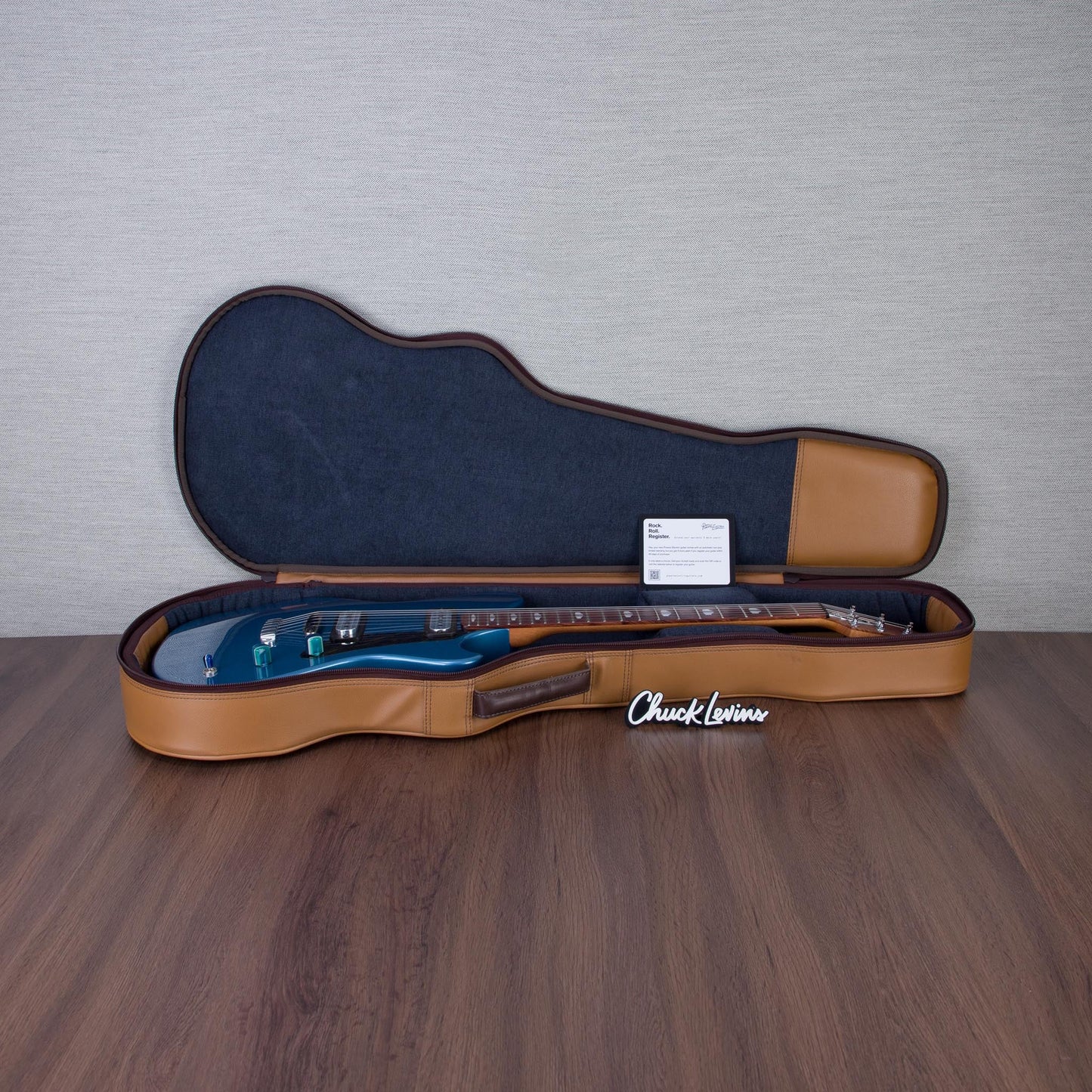 Powers Electric A-Type Electric Guitar - Pelham Blue - #B246