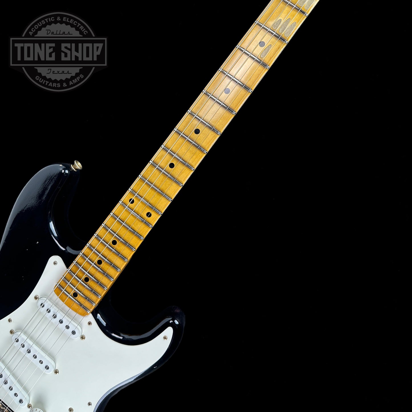 Fender Custom Shop 1956 Stratocaster Journeyman Relic Maple Neck Aged Black w/case CZ578247