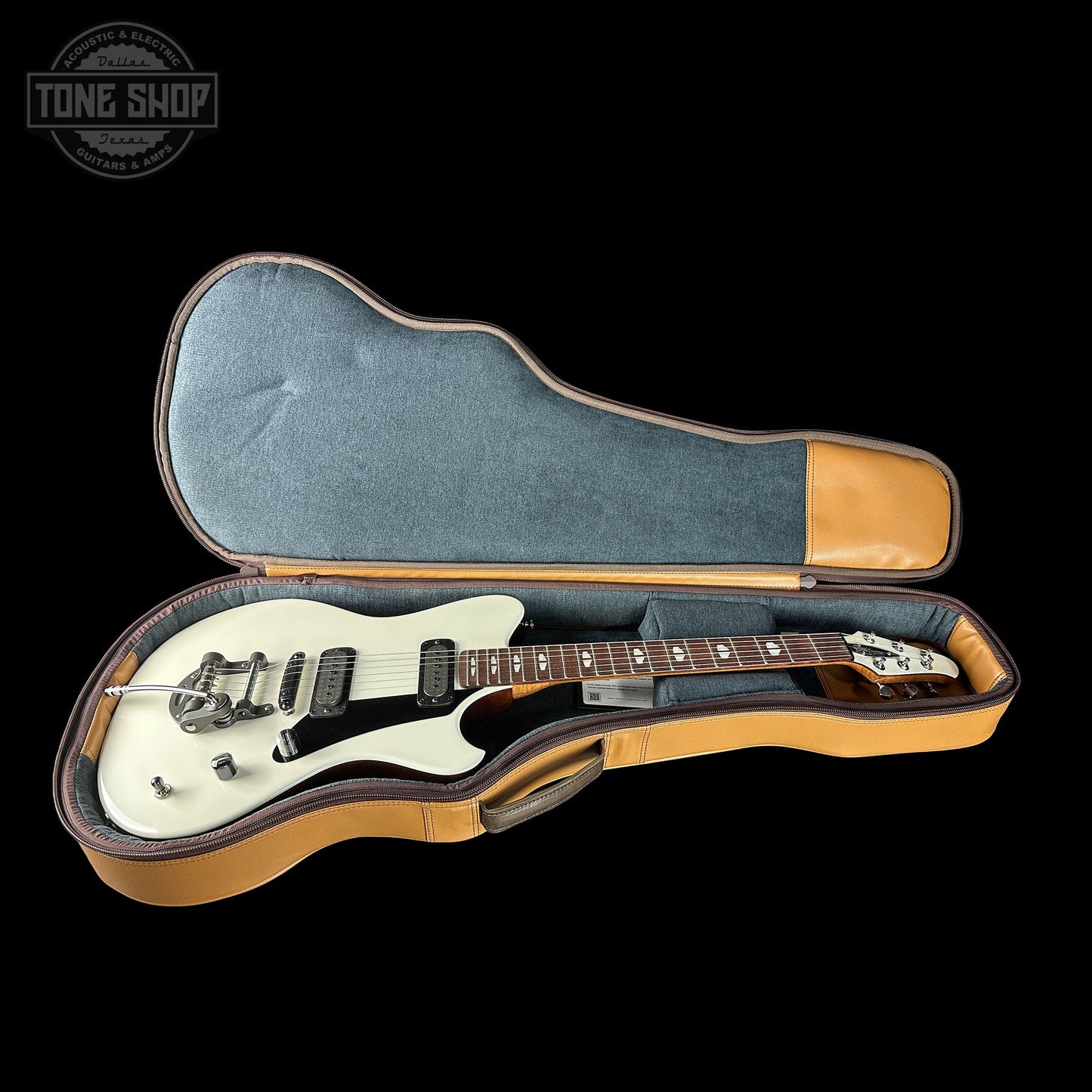 Powers Electric A-Type Pearl White FF42 Anodized Camtail Matching Headstock w/softcase B231
