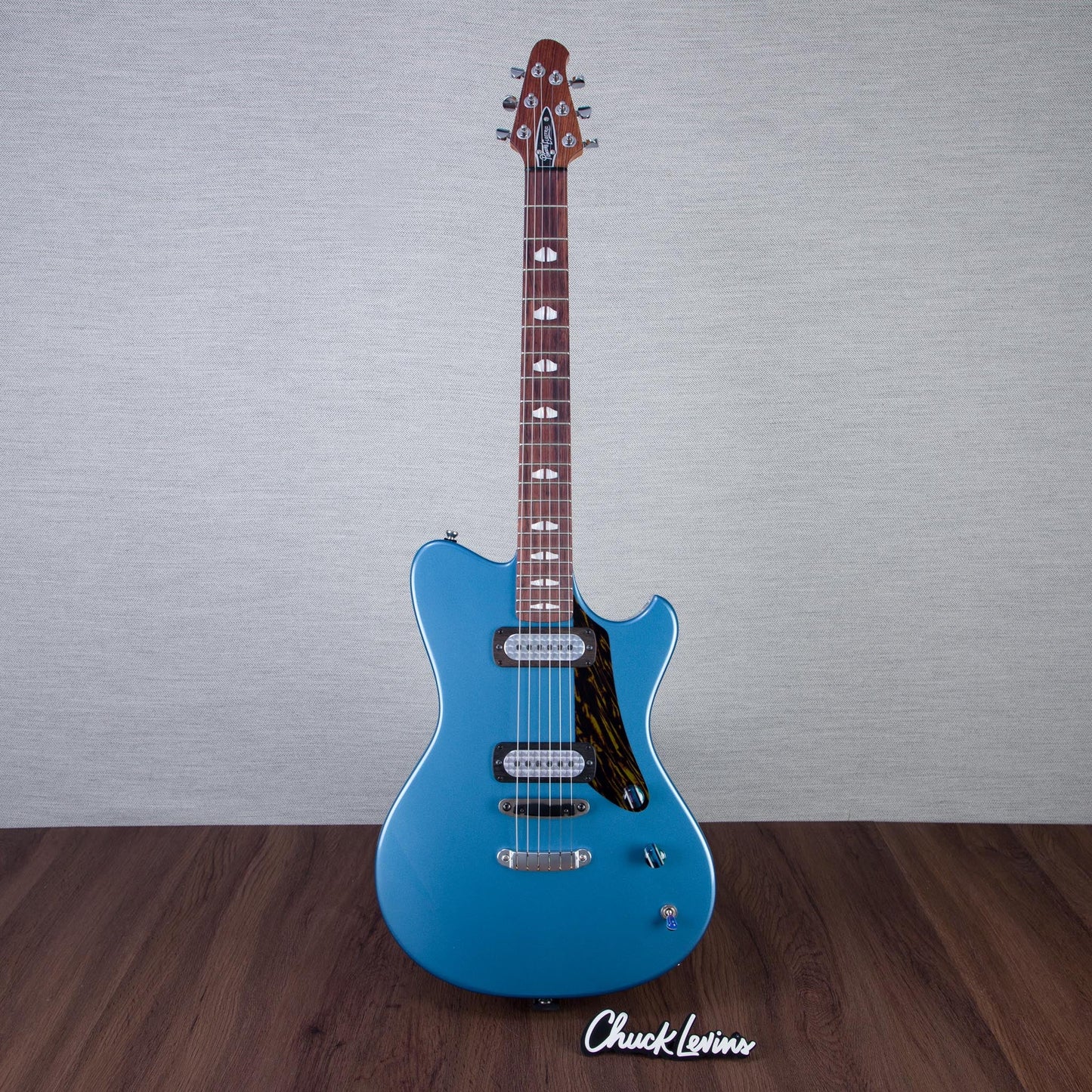 Powers Electric A-Type Electric Guitar - Pelham Blue - #B246