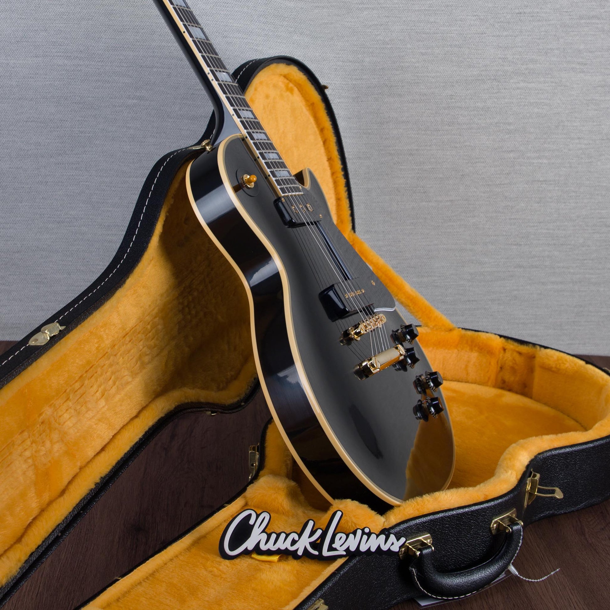 Gibson Custom Shop 1954 Les Paul Custom Reissue Electric Guitar VOS - Ebony - #45356