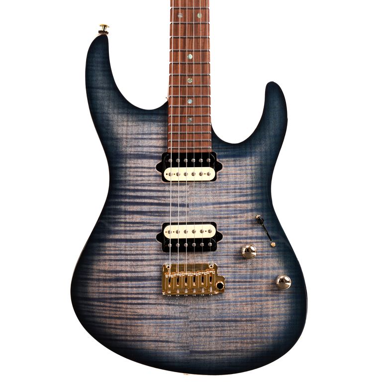 Suhr Modern Electric Guitar - Faded Trans Whale Blue Burst