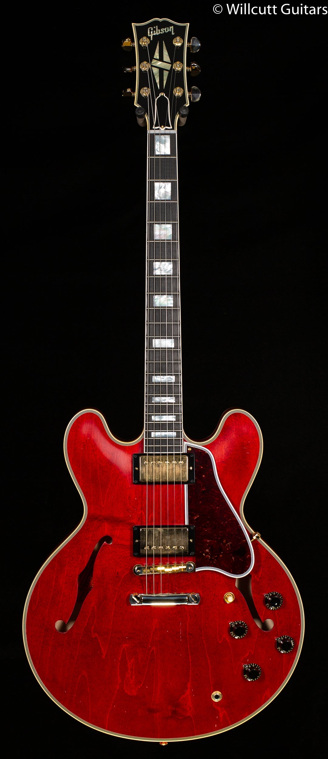 Gibson 1959 ES-355 Reissue Stop Bar Light Aged Watermelon Red (894)