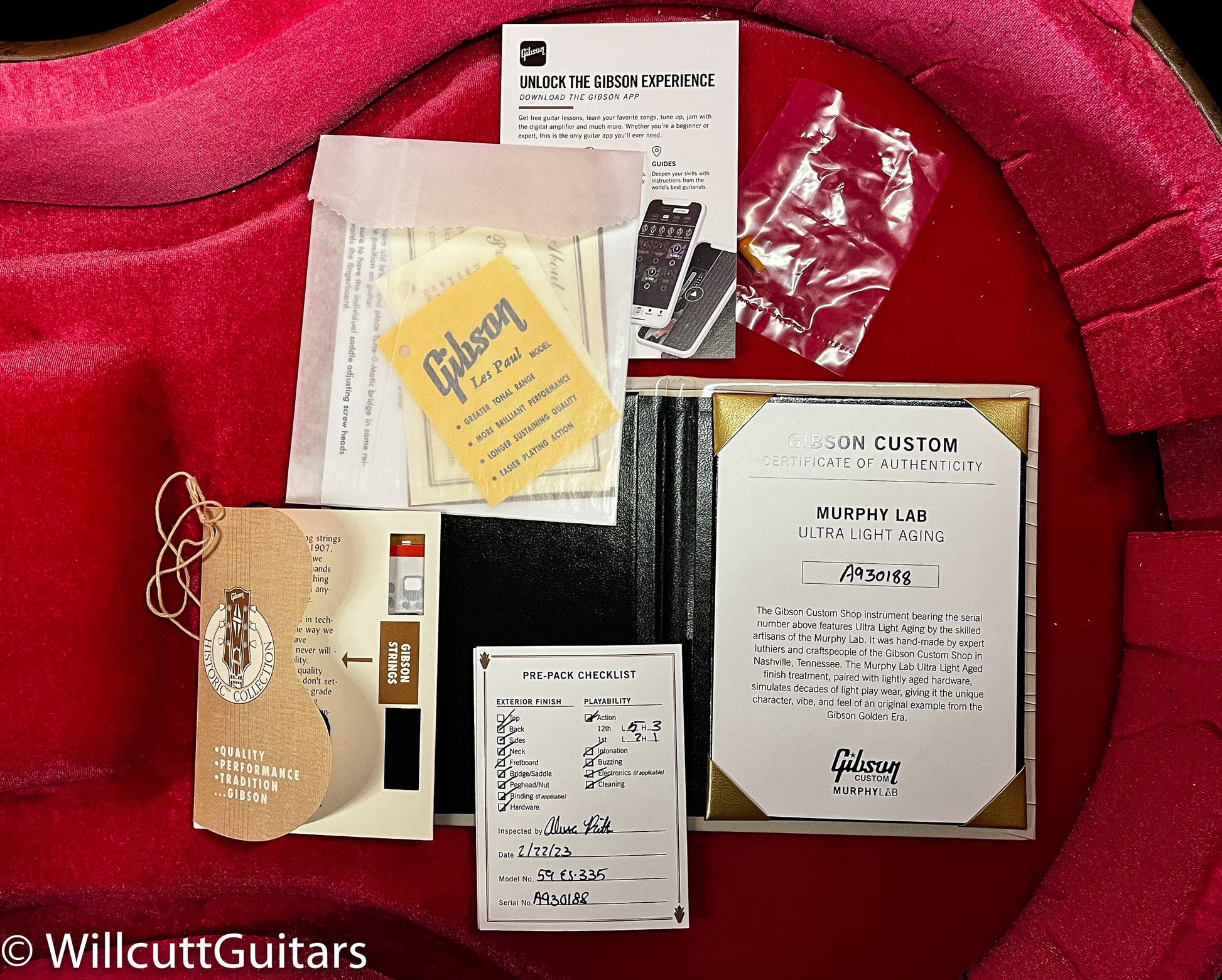 Gibson Custom Shop 1959 ES-335 Reissue Murphy Lab Ultralight Aged Ebony (188)