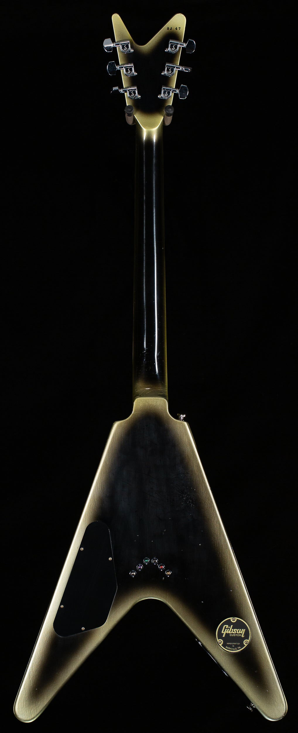 Gibson Custom Shop Adam Jones Flying V Custom Reverse Antique Murphy Lab Aged Silverburst (J47)