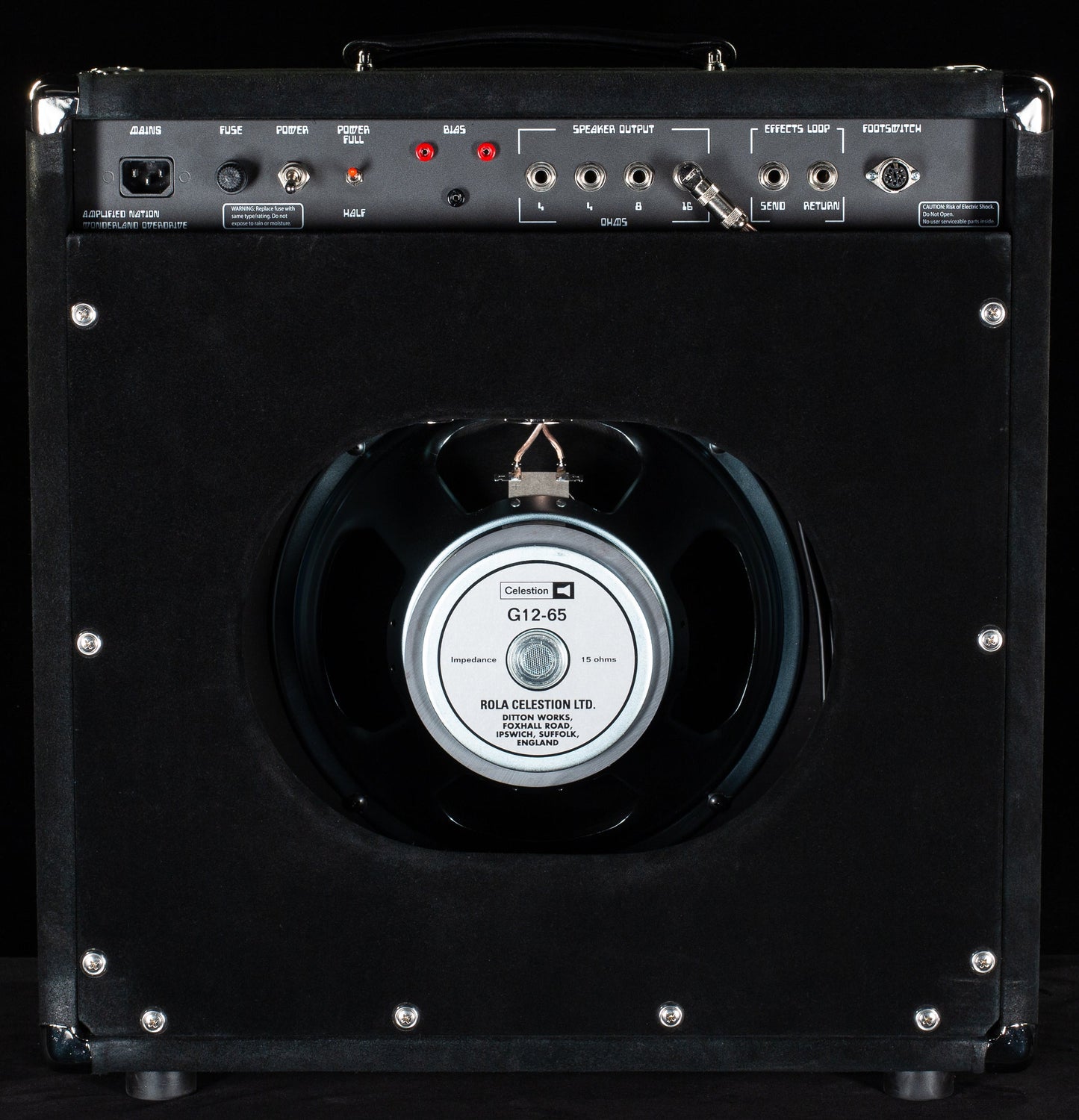 Amplified Nation Wonderland Overdrive 50w 1x12 Combo Black Suede "Japanese Cranes" (578)