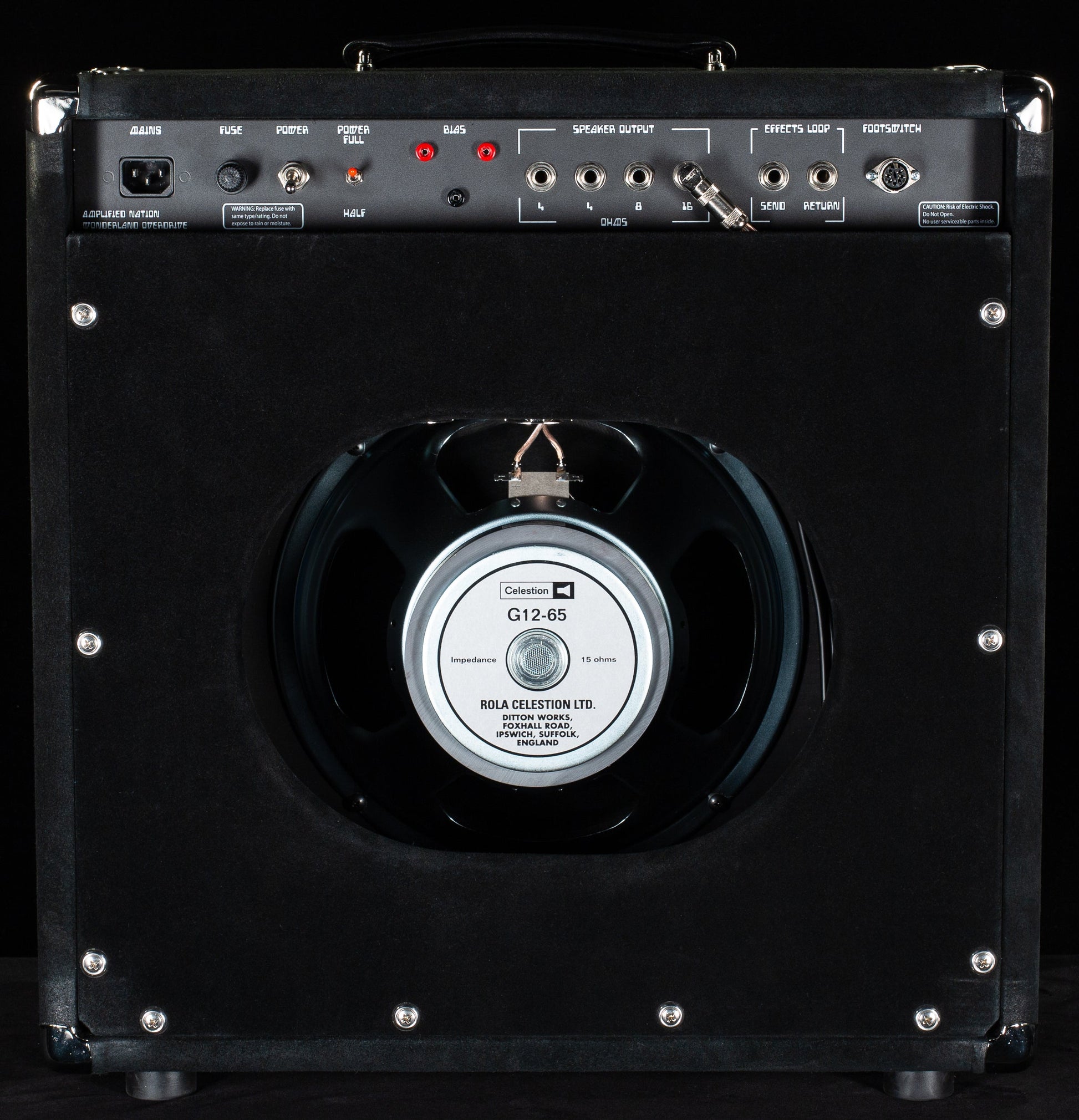 Amplified Nation Wonderland Overdrive 50w 1x12 Combo Black Suede "Japanese Cranes" (578)