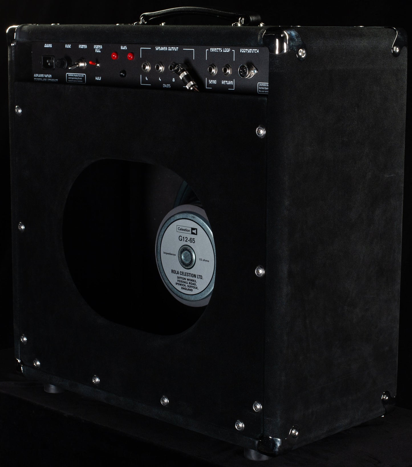 Amplified Nation Wonderland Overdrive 50w 1x12 Combo Black Suede "Japanese Cranes" (578)