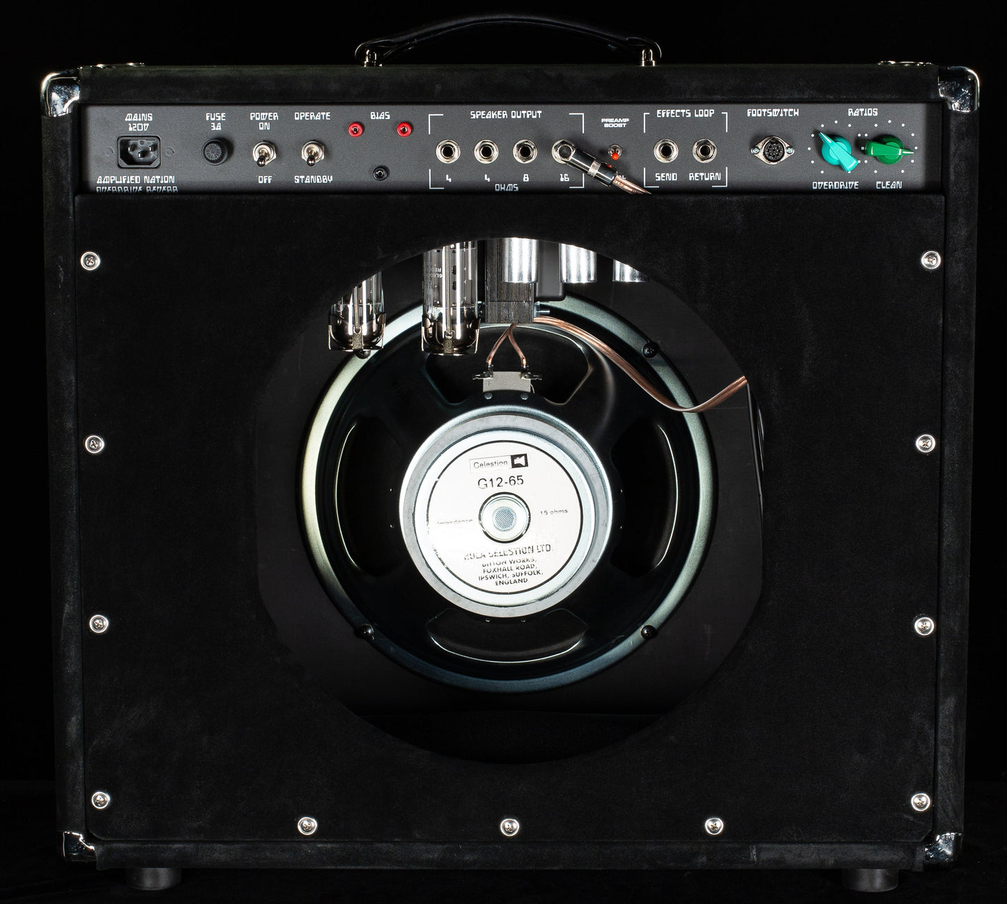 Amplified Nation Overdrive Reverb 50w 1x12 Combo Black Suede / Black Cloth