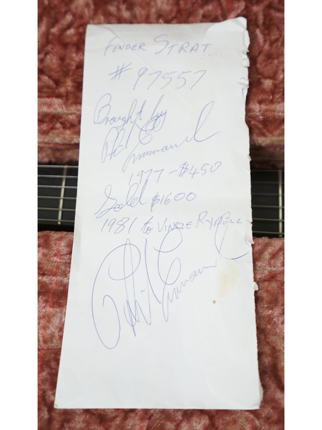 SOLD - Fender Stratocaster Fiesta Red ex Phil Emmanuel - USA 1963