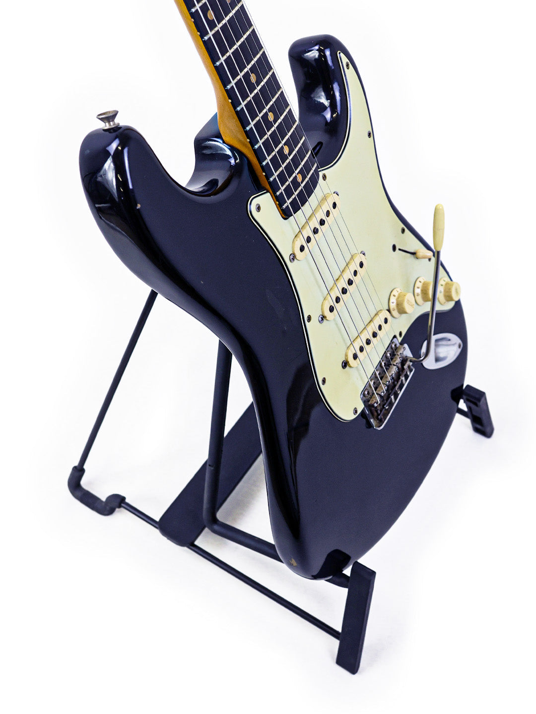 SOLD - Fender L-Series Stratocaster Black Factory Refin - USA 1963