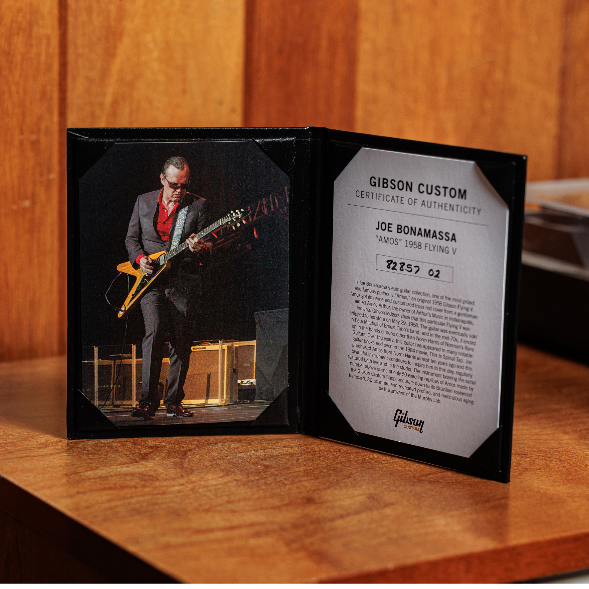 Gibson Custom Joe Bonamassa "Amos" 1958 Flying V Collector's Edition, Antique Natural
