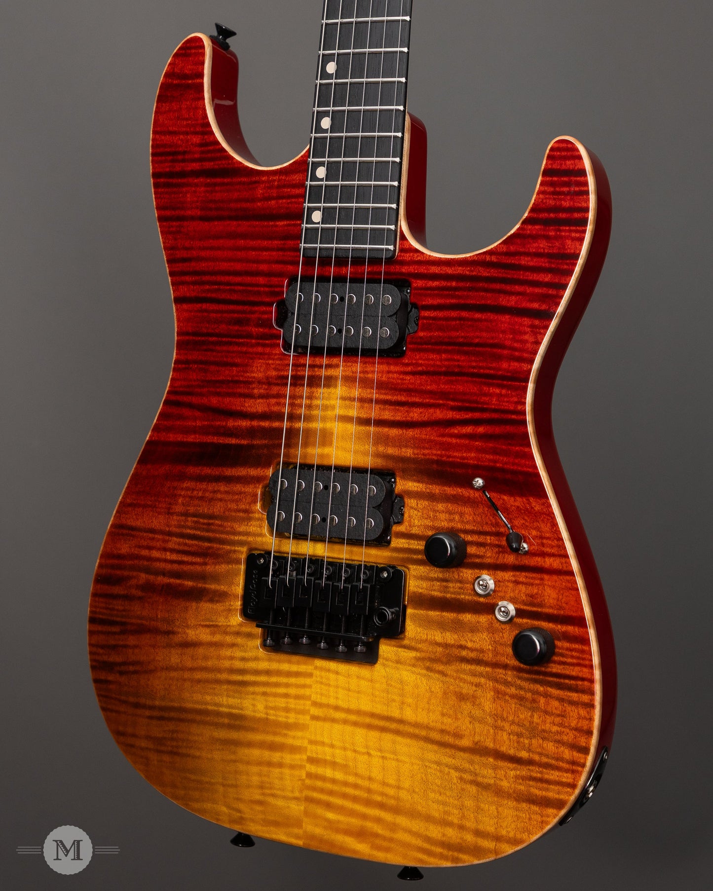 Tom Anderson Guitars - Drop Top S - Fire WakeSurf with Binding
