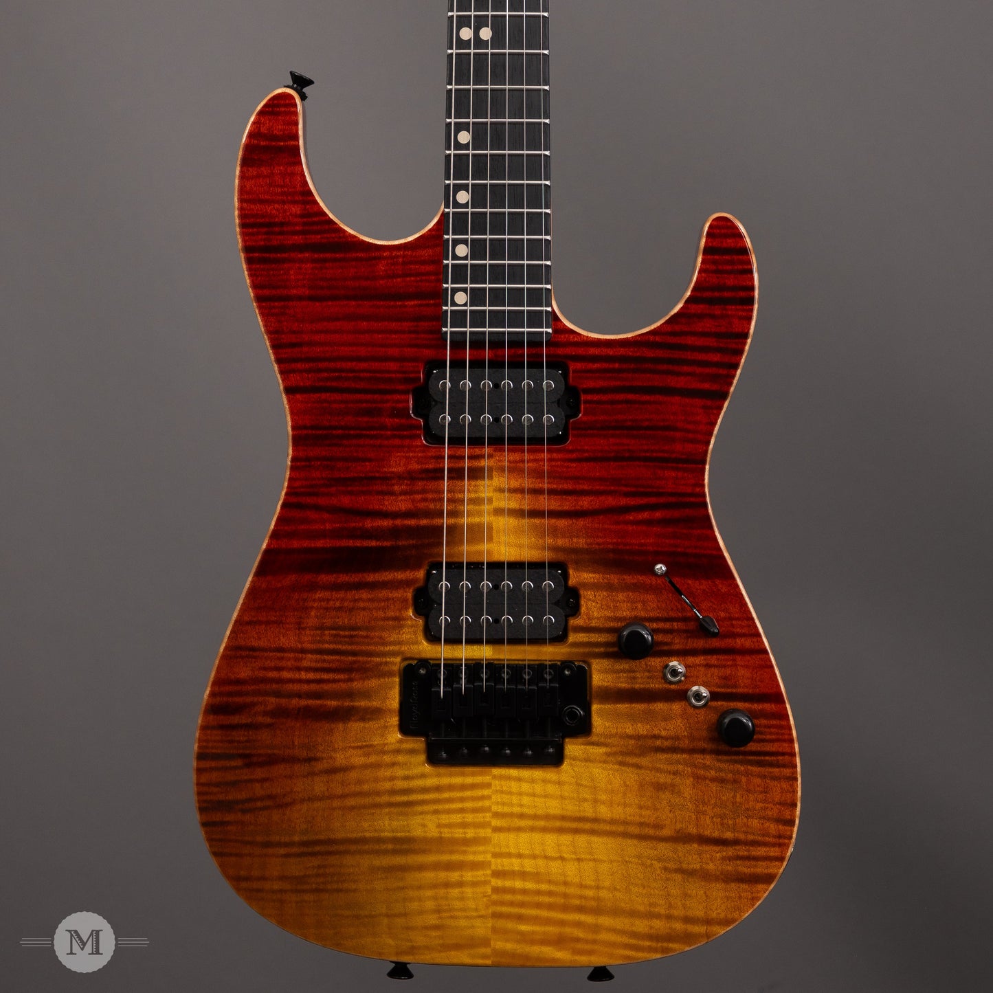 Tom Anderson Guitars - Drop Top S - Fire WakeSurf with Binding