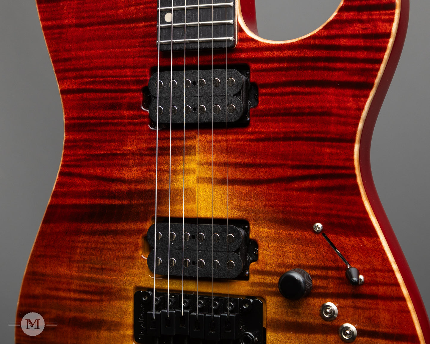 Tom Anderson Guitars - Drop Top S - Fire WakeSurf with Binding