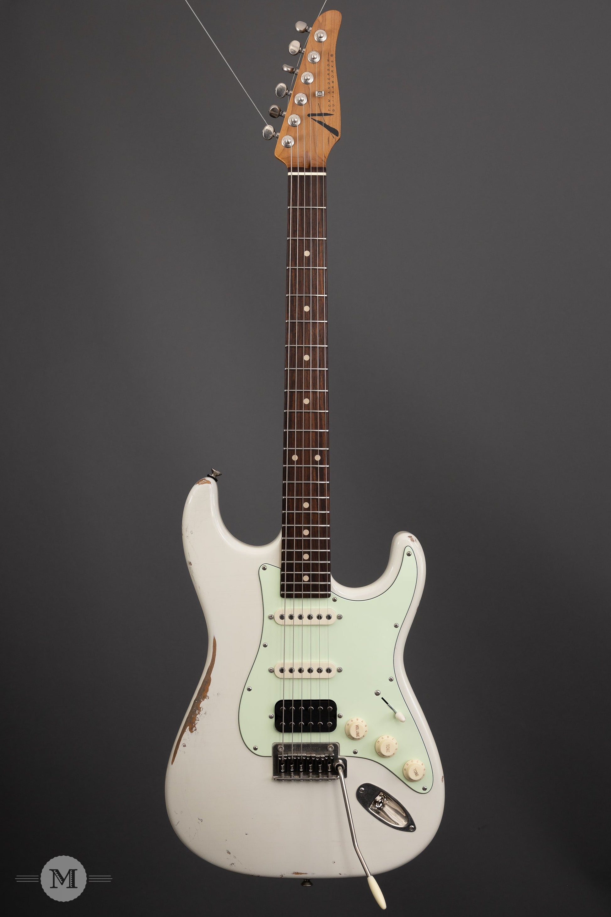 Tom Anderson Electric Guitars - Icon Classic - Olympic White - In-Distress Level 2