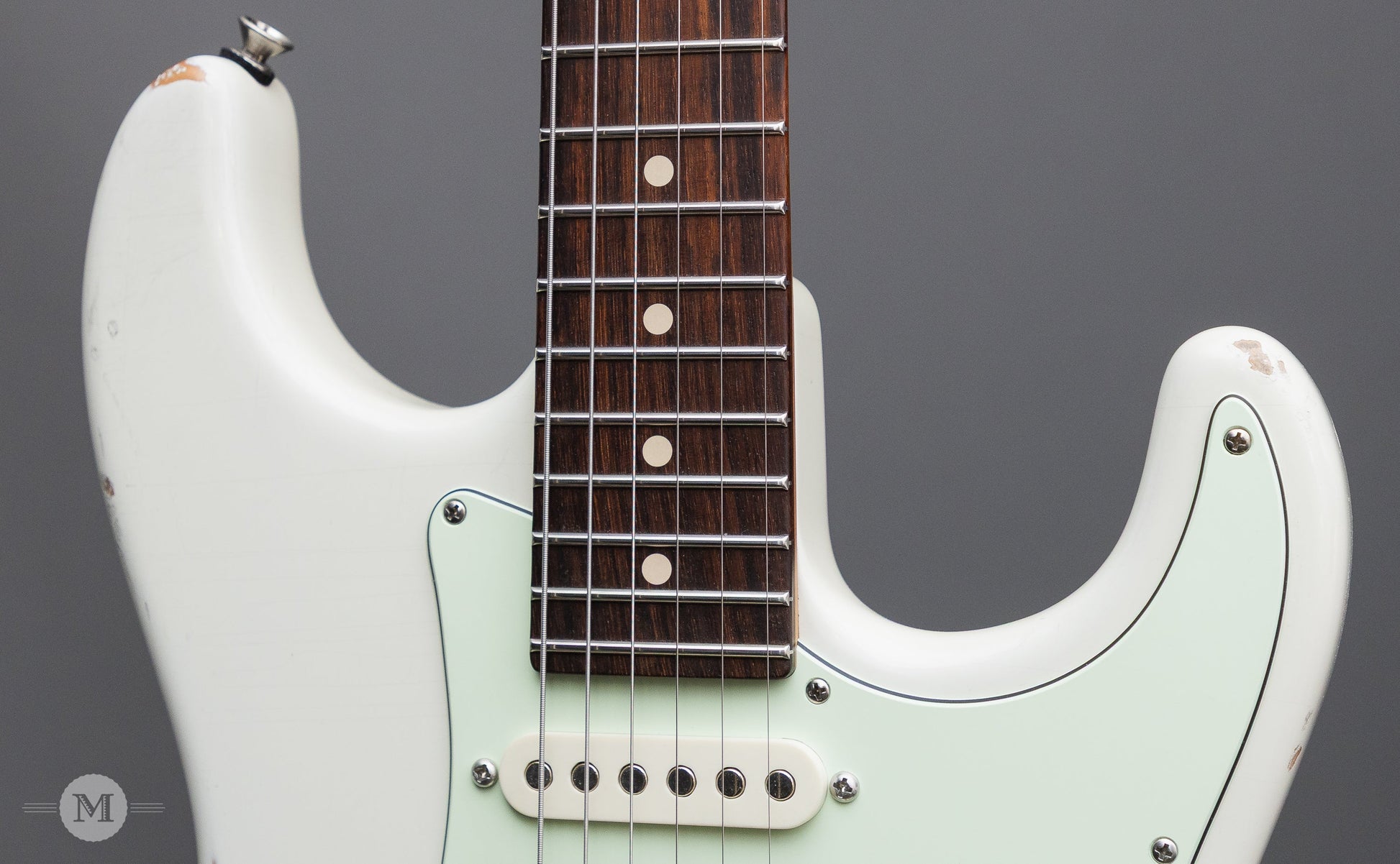 Tom Anderson Electric Guitars - Icon Classic - Olympic White - In-Distress Level 2