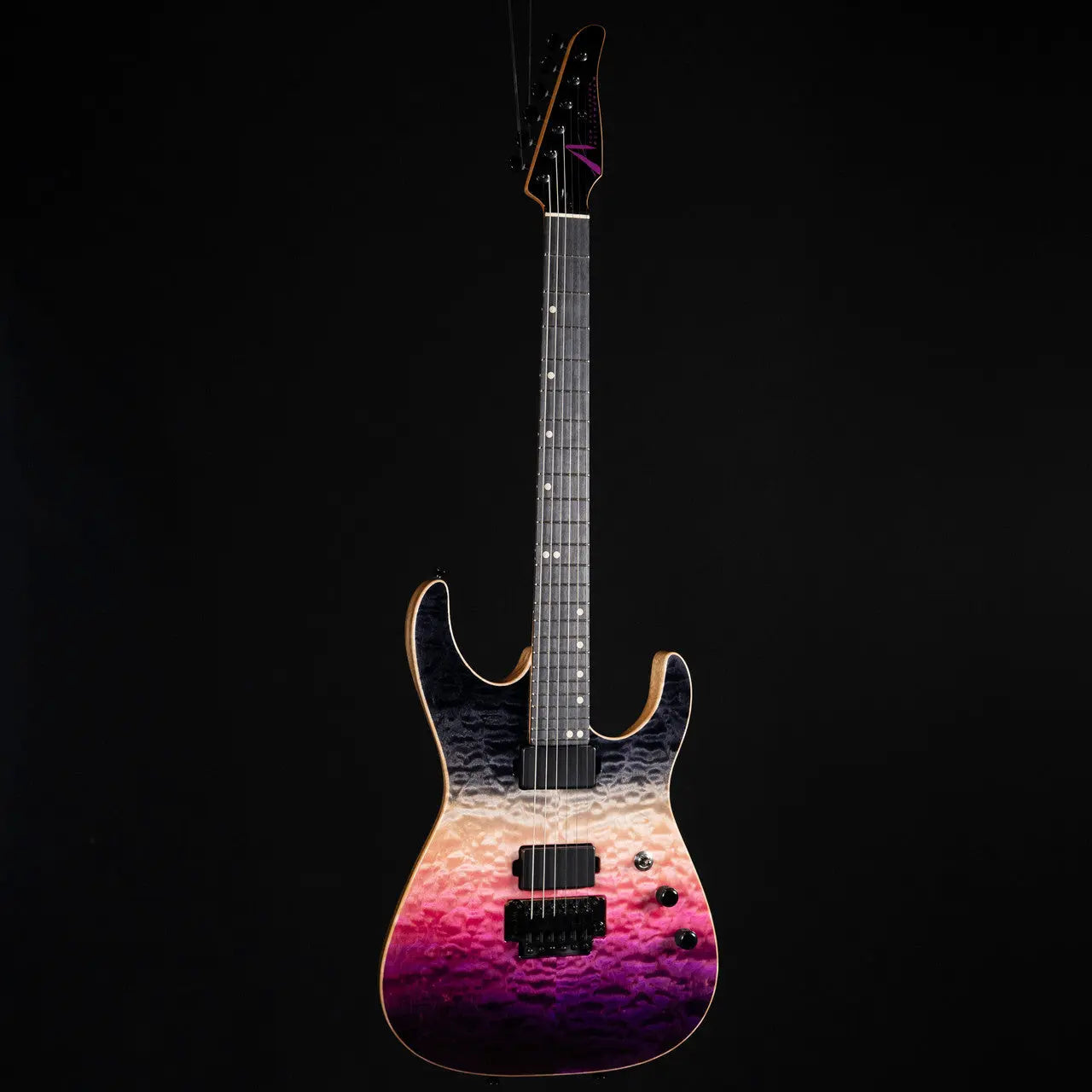 Tom Anderson Angel Electric Guitar- Cosmic Purple Double Wipeout - Quilt Maple on Limba