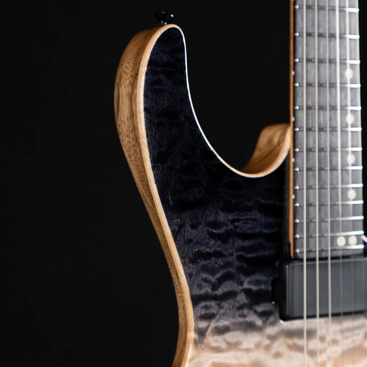 Tom Anderson Angel Electric Guitar- Cosmic Purple Double Wipeout - Quilt Maple on Limba