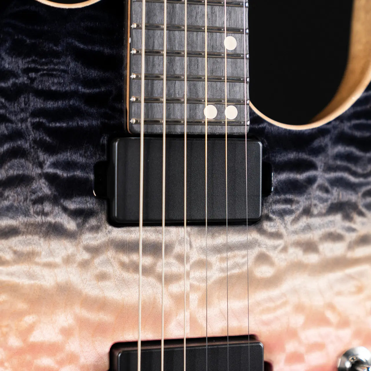 Tom Anderson Angel Electric Guitar- Cosmic Purple Double Wipeout - Quilt Maple on Limba