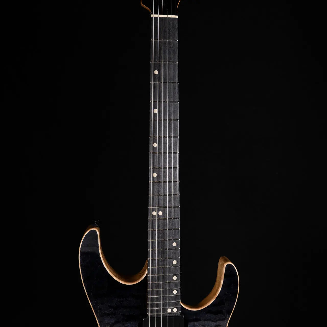 Tom Anderson Angel Electric Guitar- Cosmic Purple Double Wipeout - Quilt Maple on Limba