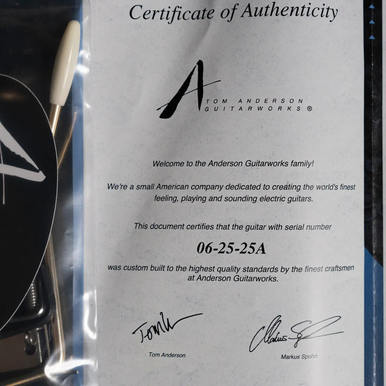 Tom Anderson Icon Classic In-Distress Level 1 - Black w/ Gold Hardware