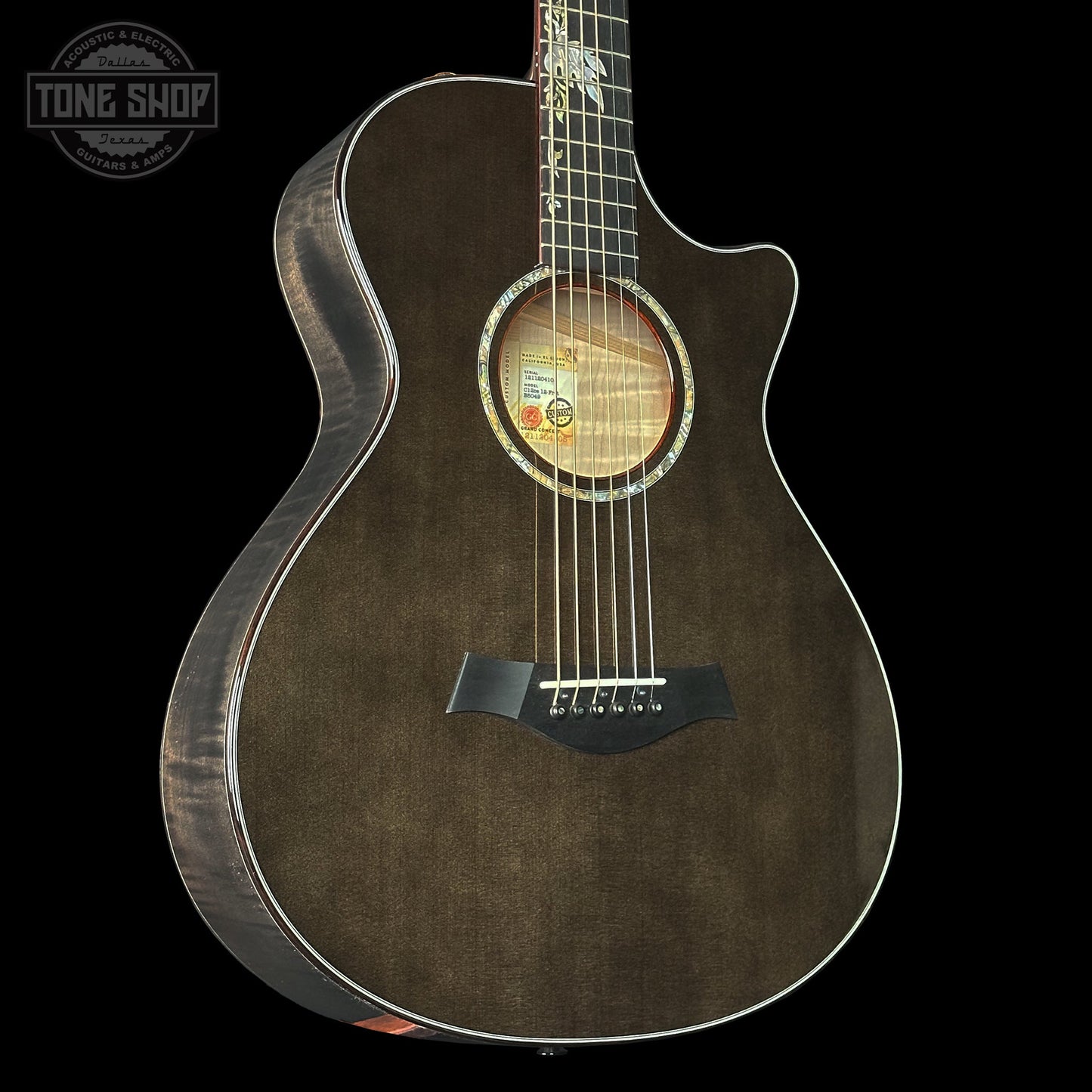 Taylor Custom Grand Concert 12-Fret Transparent Black w/case