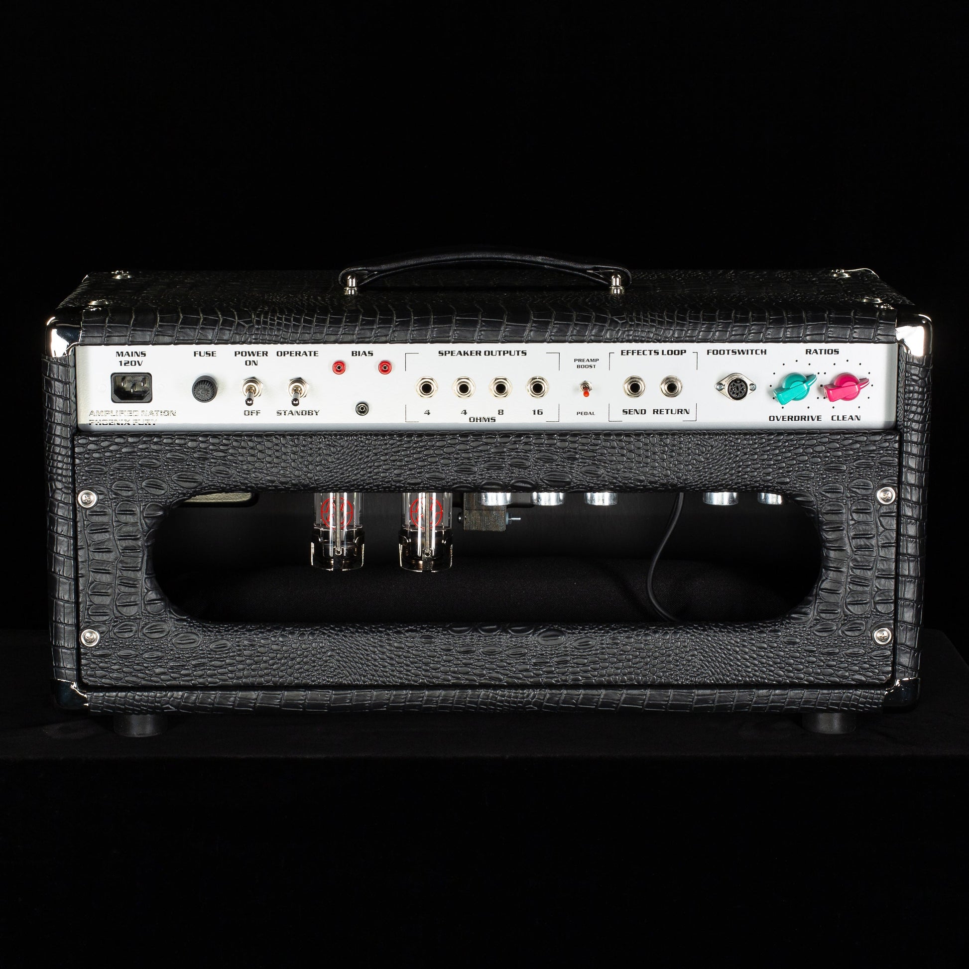 Amplified Nation Phoenix Fury 50w Head Black Croc/Black Cloth (188)
