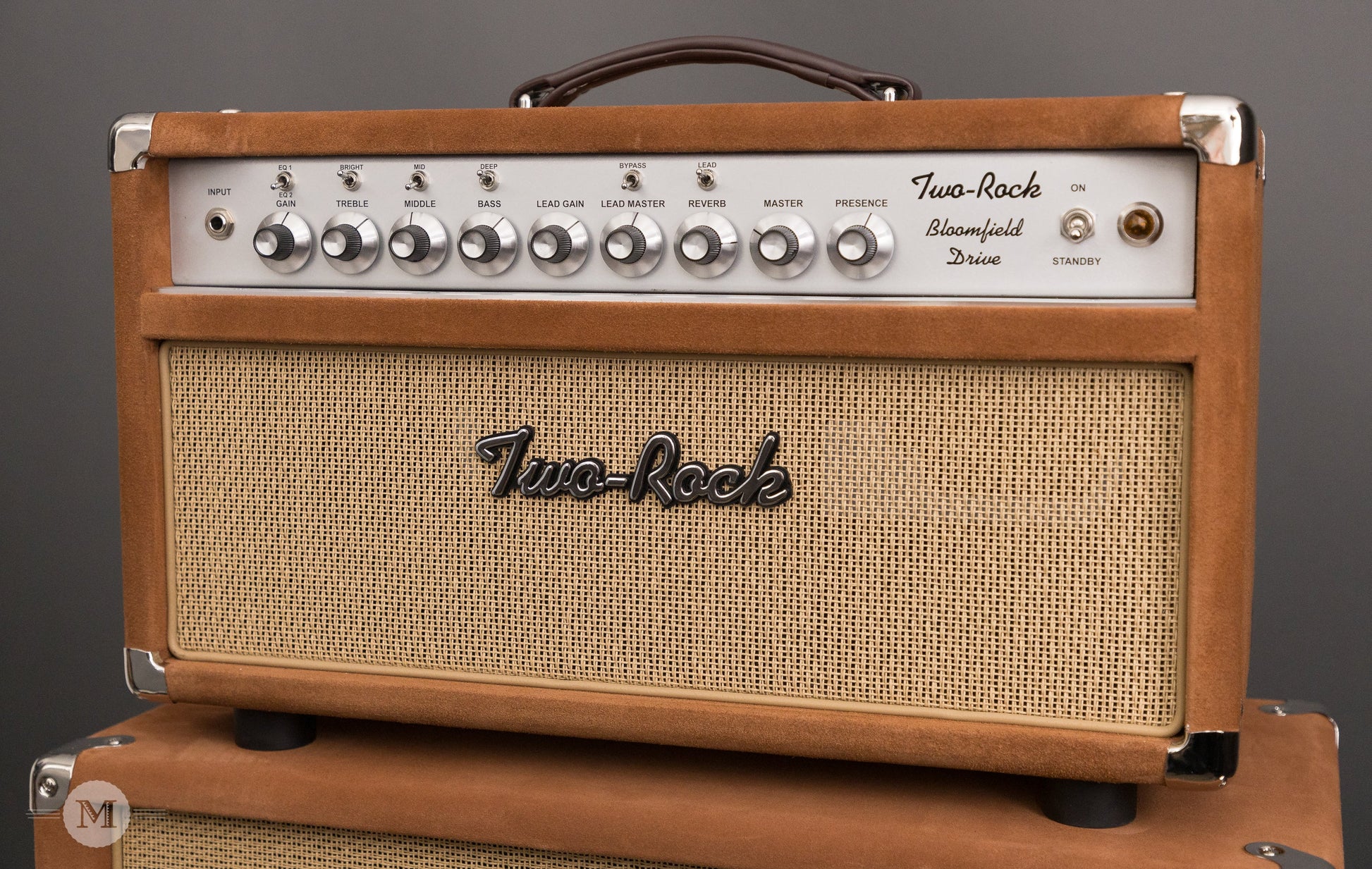 Two-Rock Amplifiers - Bloomfield Drive 40 Watt Head - Silver Chassis - Tobacco Suede w/Cane Cloth with Matching 1x12 Cabinet
