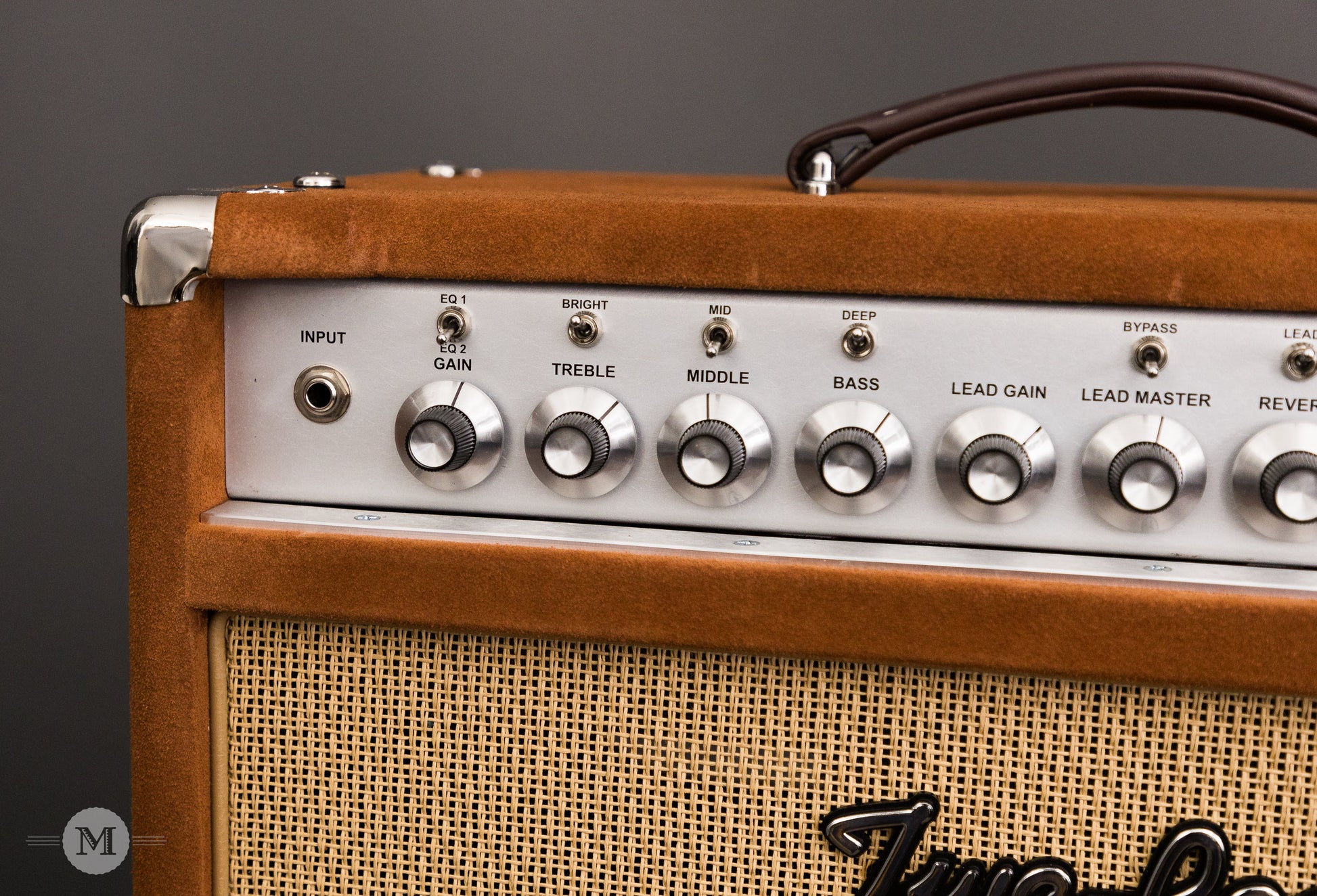 Two-Rock Amplifiers - Bloomfield Drive 40 Watt Head - Silver Chassis - Tobacco Suede w/Cane Cloth with Matching 1x12 Cabinet