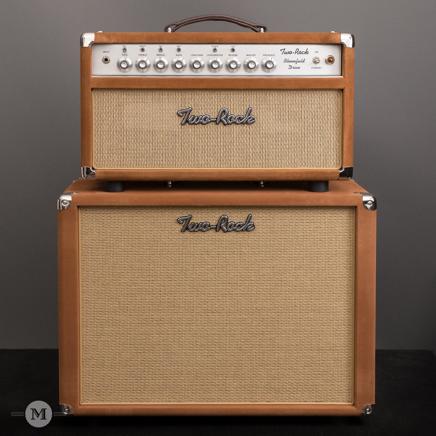 Two-Rock Amplifiers - Bloomfield Drive 40 Watt Head - Silver Chassis - Tobacco Suede w/Cane Cloth with Matching 1x12 Cabinet