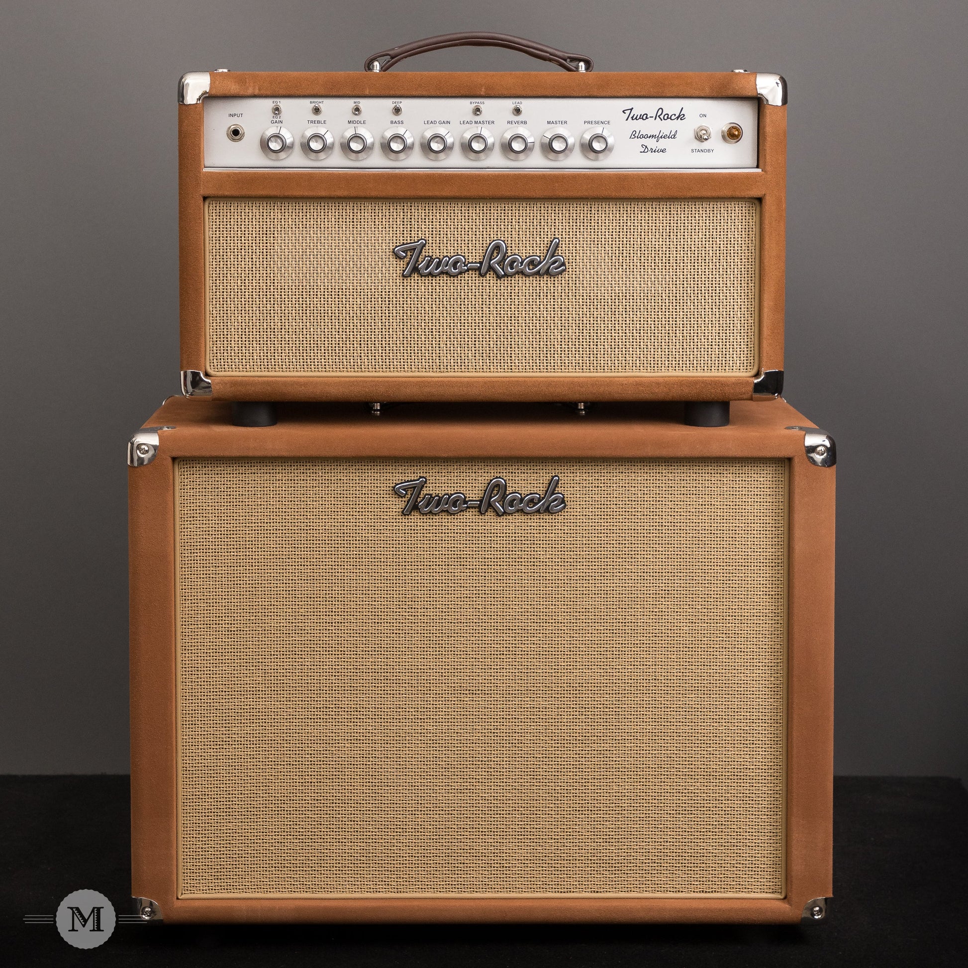 Two-Rock Amplifiers - Bloomfield Drive 40 Watt Head - Silver Chassis - Tobacco Suede w/Cane Cloth with Matching 1x12 Cabinet