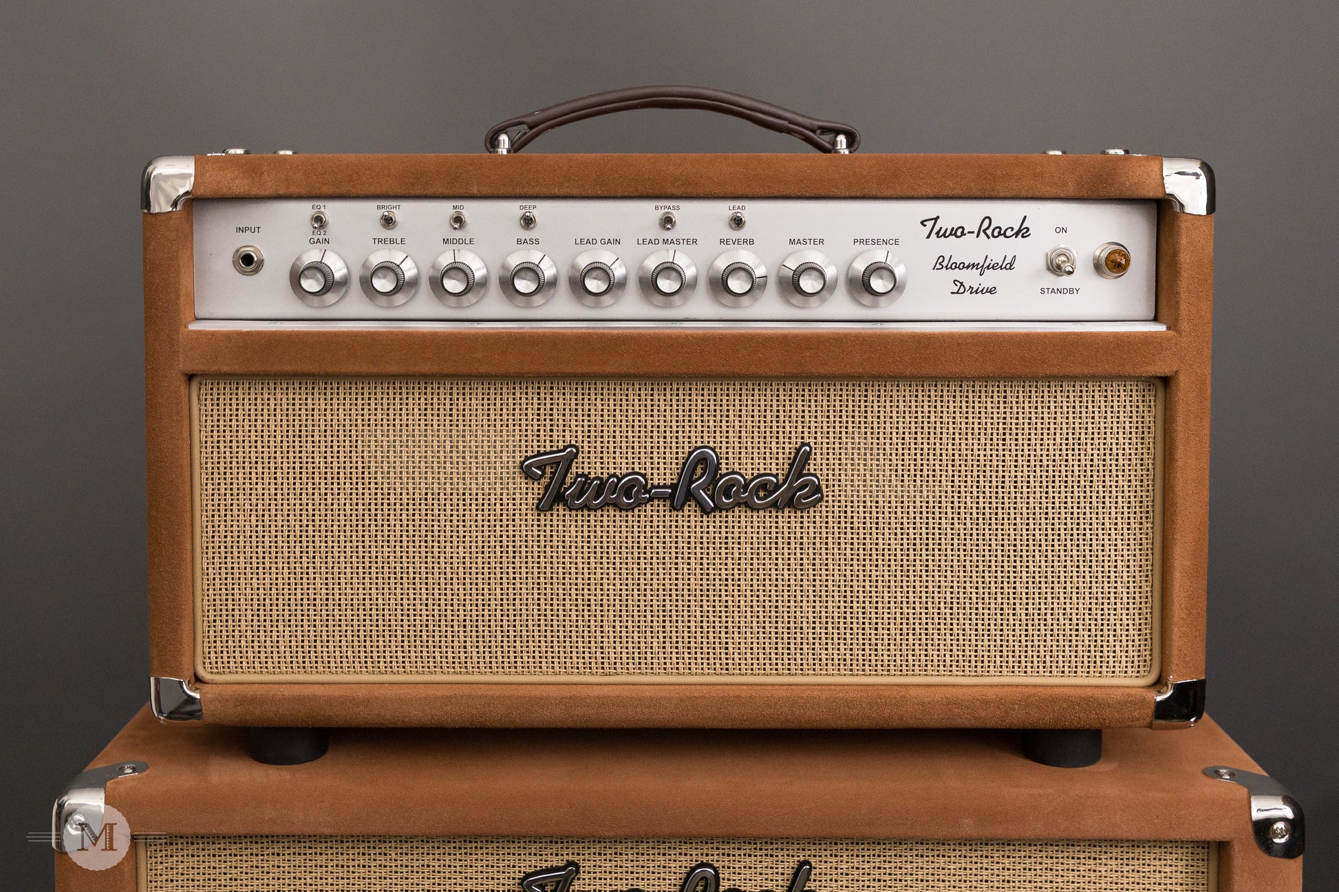 Two-Rock Amplifiers - Bloomfield Drive 40 Watt Head - Silver Chassis - Tobacco Suede w/Cane Cloth with Matching 1x12 Cabinet