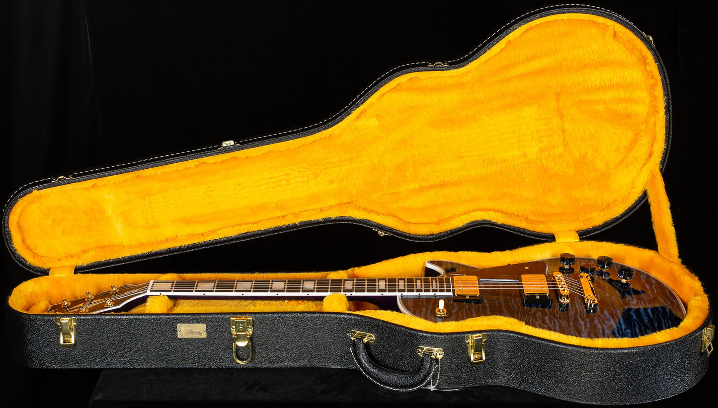 Gibson Custom Shop Willcutt Cavern Collection Les Paul Custom Quilt Transparent Blue Chambered (624)