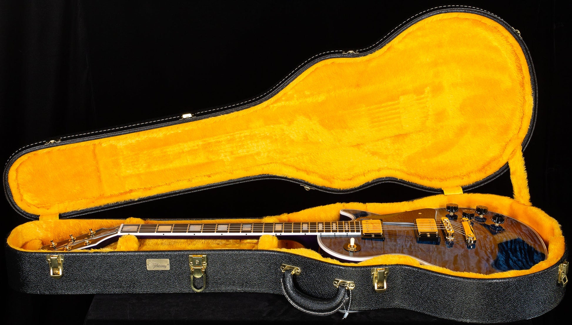 Gibson Custom Shop Willcutt Cavern Collection Les Paul Custom Quilt Transparent Blue Chambered (644)